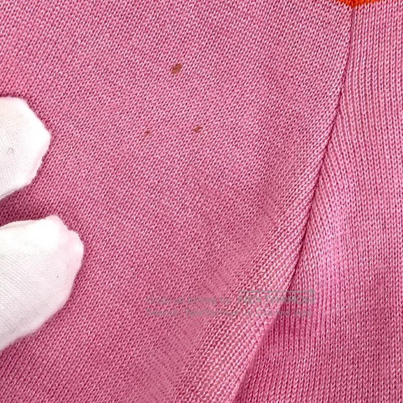 Hermes Hermes Pink Striped Rope Embroidered Cashmere Crew Neck Si Size XXS / US 00 / IT 34 - 8 Thumbnail