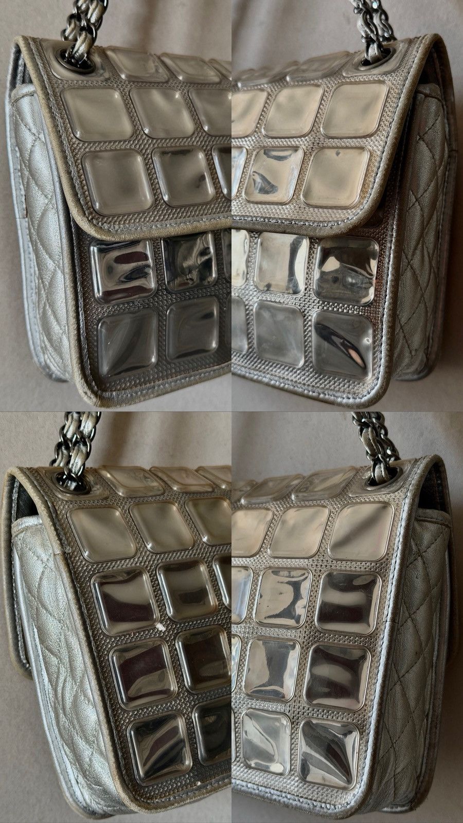 Chanel Chanel - Karl Lagerfeld - 2008 - Silver Ice Cube Flap Bag Size ONE SIZE - 19 Thumbnail