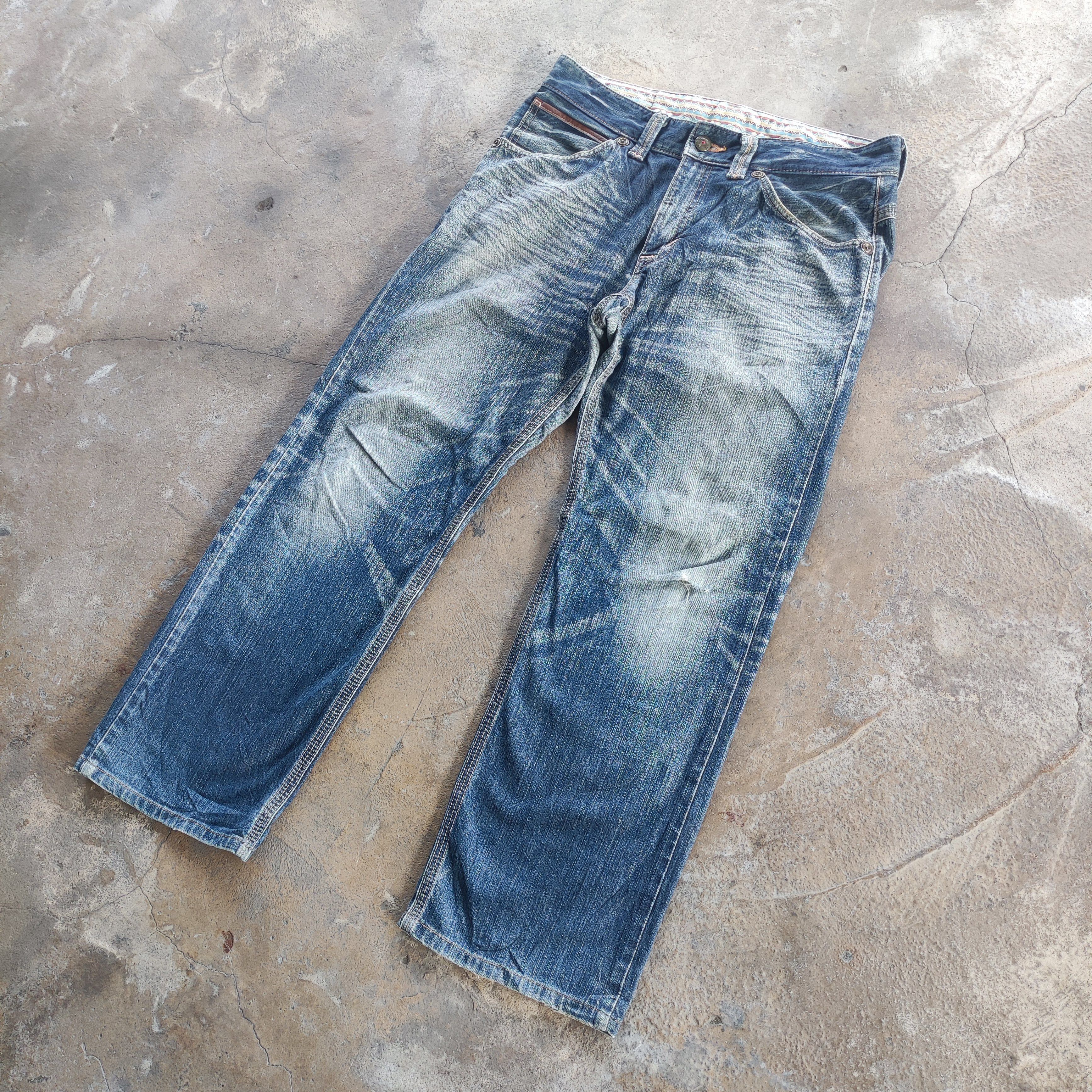 Edwin Vintage EDWIN Brand Buggy Jeans Faded Pants Size US 37 - 2 Thumbnail
