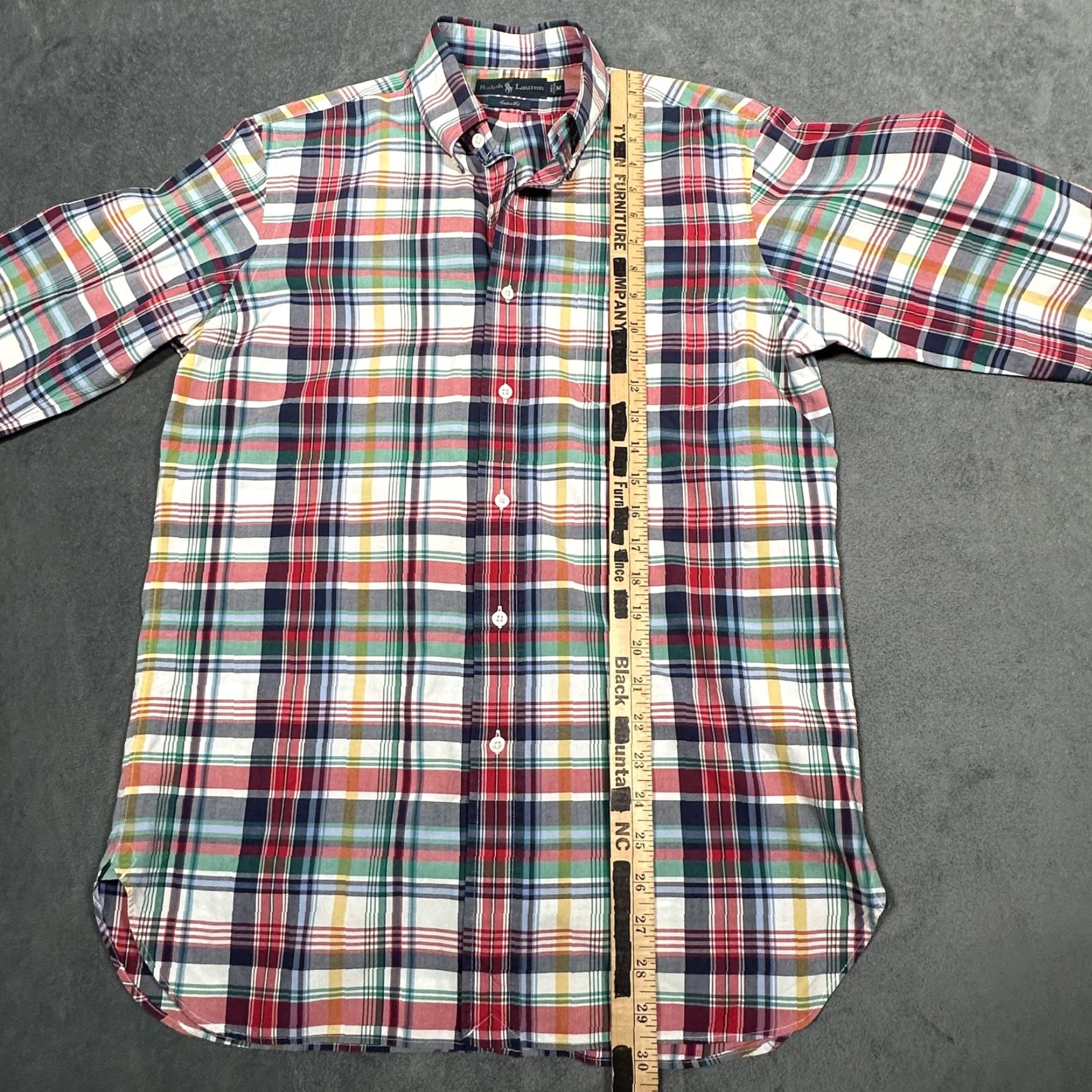 Ralph Lauren Vintage Ralph Lauren Shirt Mens Medium Cotton Plaid Button-Down Casual Collared All Seasons Size US M / EU 48-50 / 2 - 6 Thumbnail