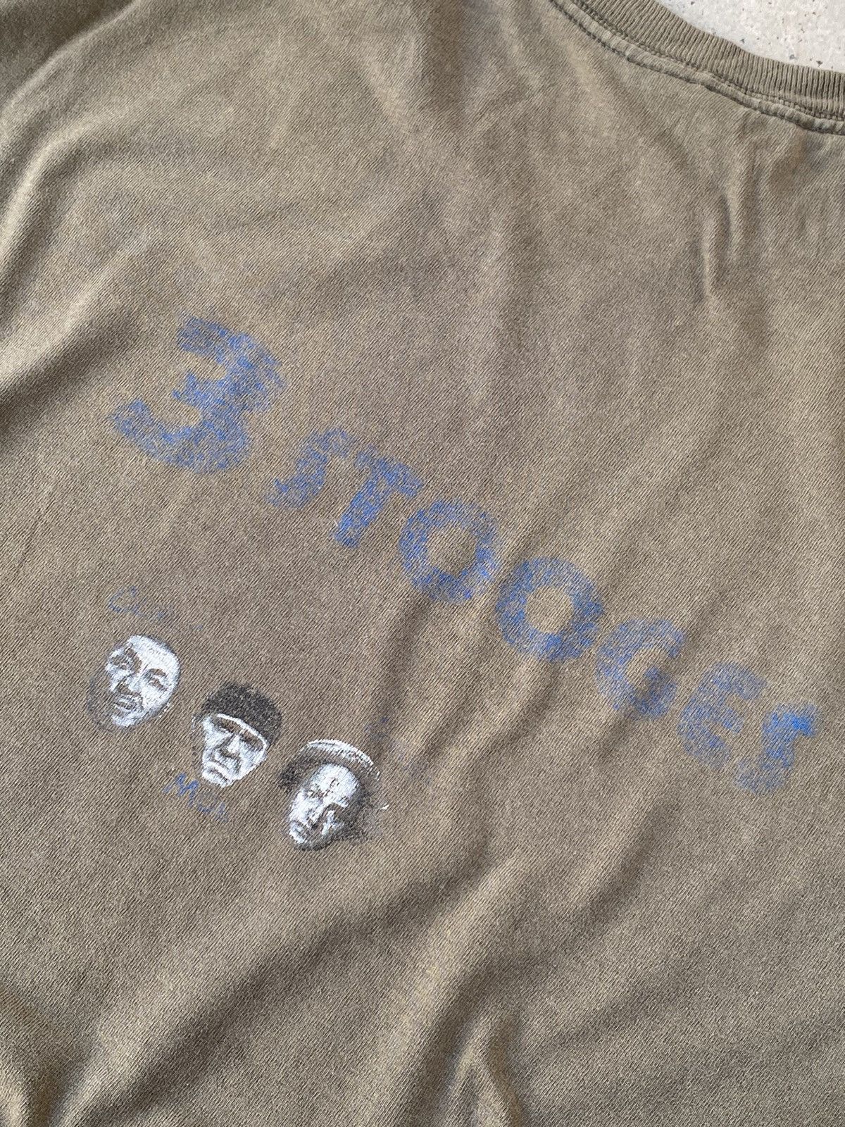 Vintage Vintage 90s The Three Stooges Faded Olive Green Size US L / EU 52-54 / 3 - 6 Thumbnail
