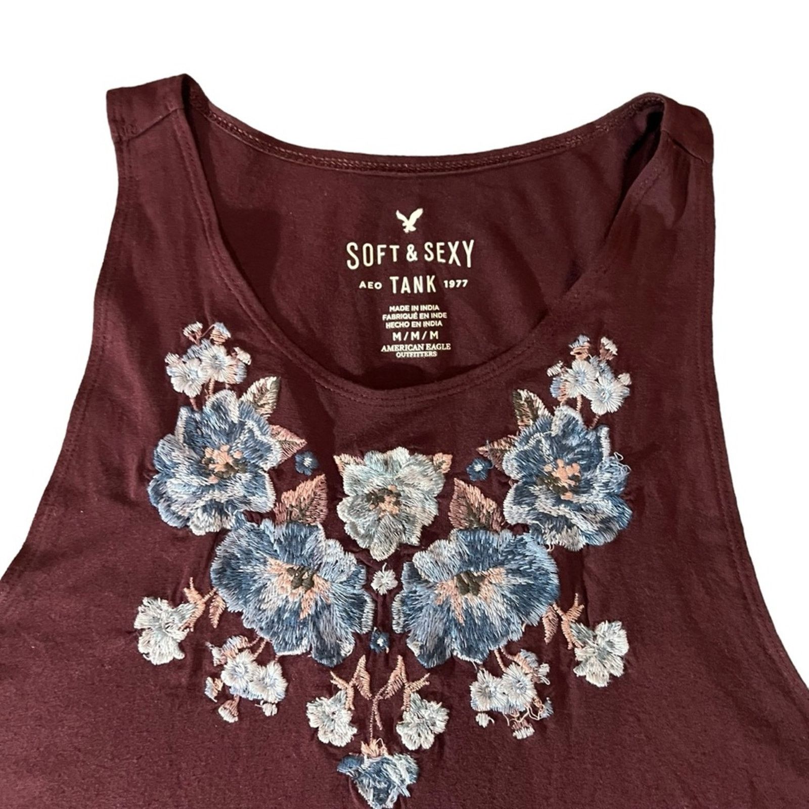 American Eagle Outfitters American Eagle Outfitters Tank Top Womens Medium Burgundy Size M / US 6-8 / IT 42-44 - 3 Thumbnail