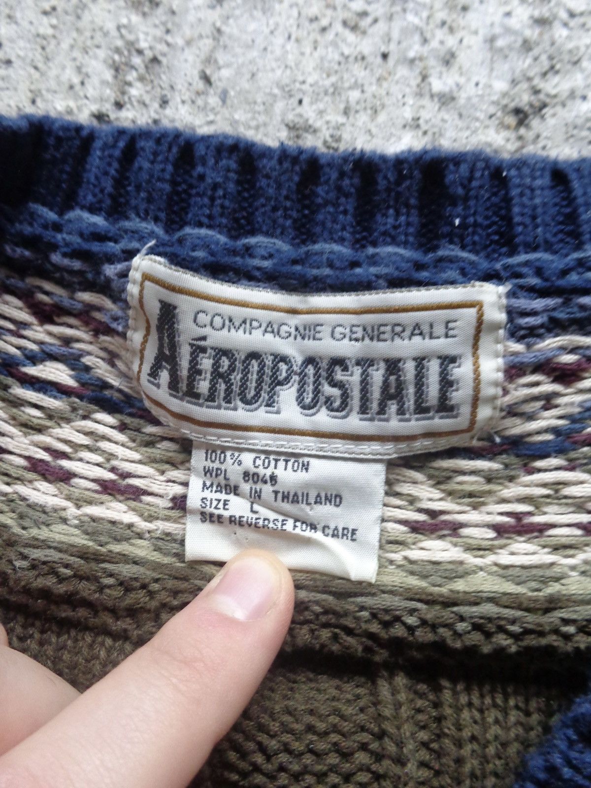 Japanese Brand × Vintage Aeropostale 2000s ribbed pretty v neck sweater Size US L / EU 52-54 / 3 - 6 Thumbnail