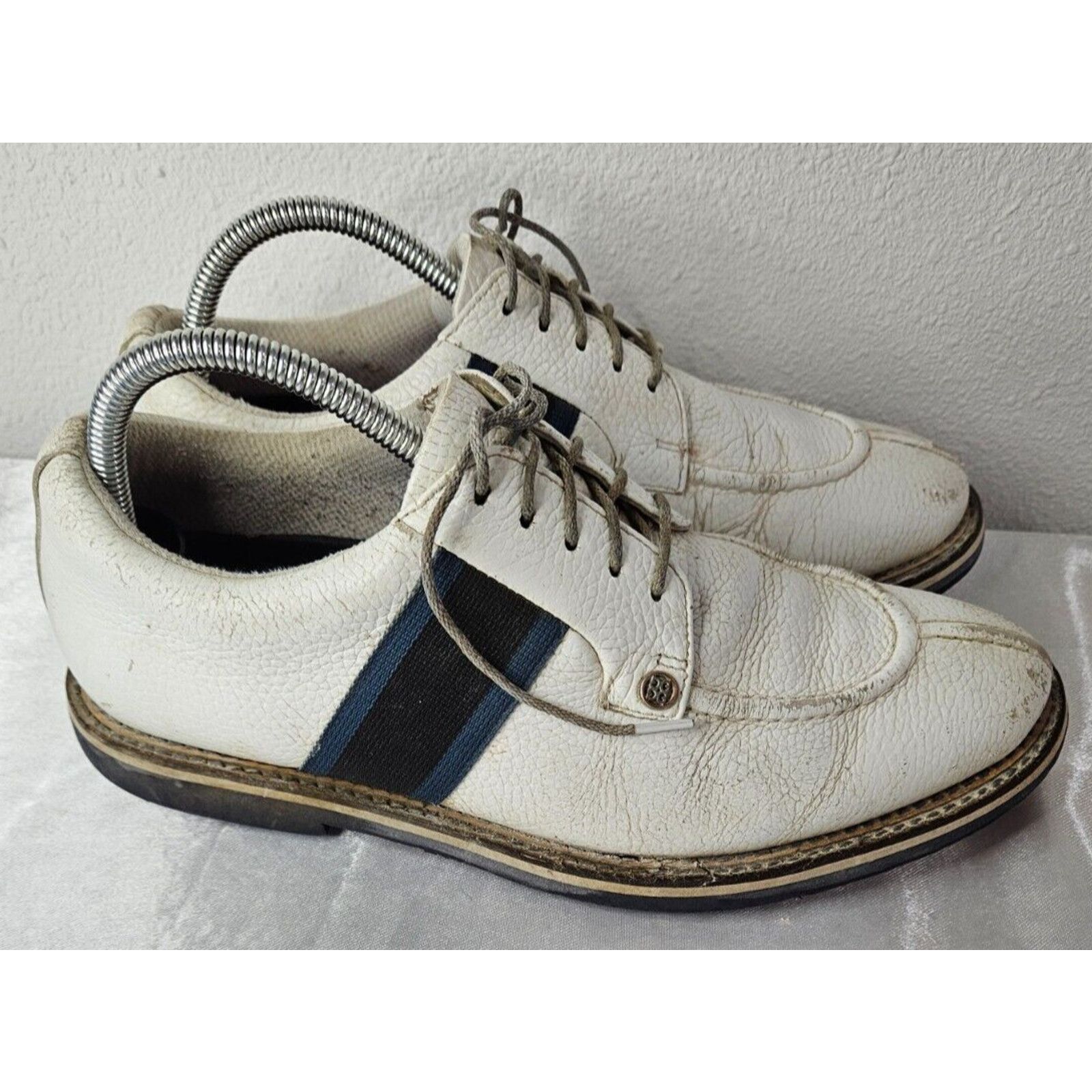 Dolce & Gabbana Dolce & Gabbana G4 Pebbled Leather Golf Shoes White Sz 9.5M Size US 9 / EU 42 - 1 Thumbnail