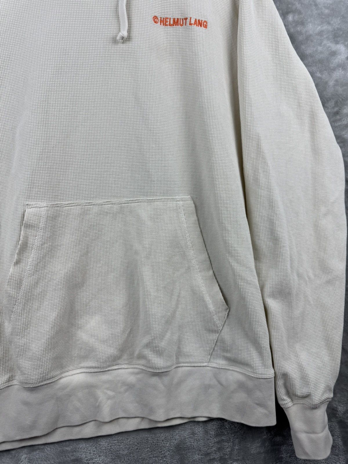 Helmut Lang Helmut Lang Waffle Knit Pull Over Hoodie Mens Large Size US L / EU 52-54 / 3 - 5 Thumbnail