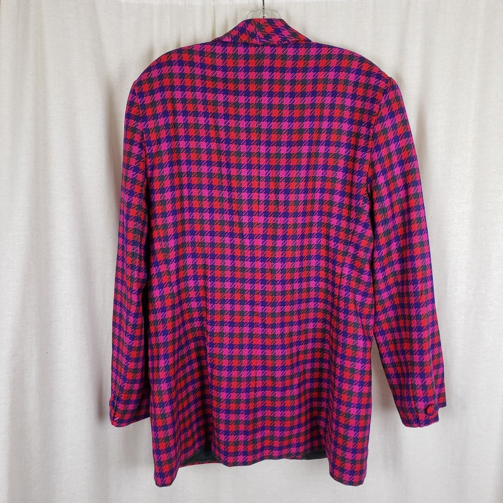 Evan Picone Evan Picone Houndstooth Wool Plaid Blazer Jacket Skirt Suit Size XXL / US 16-18 / IT 52-54 - 5 Thumbnail