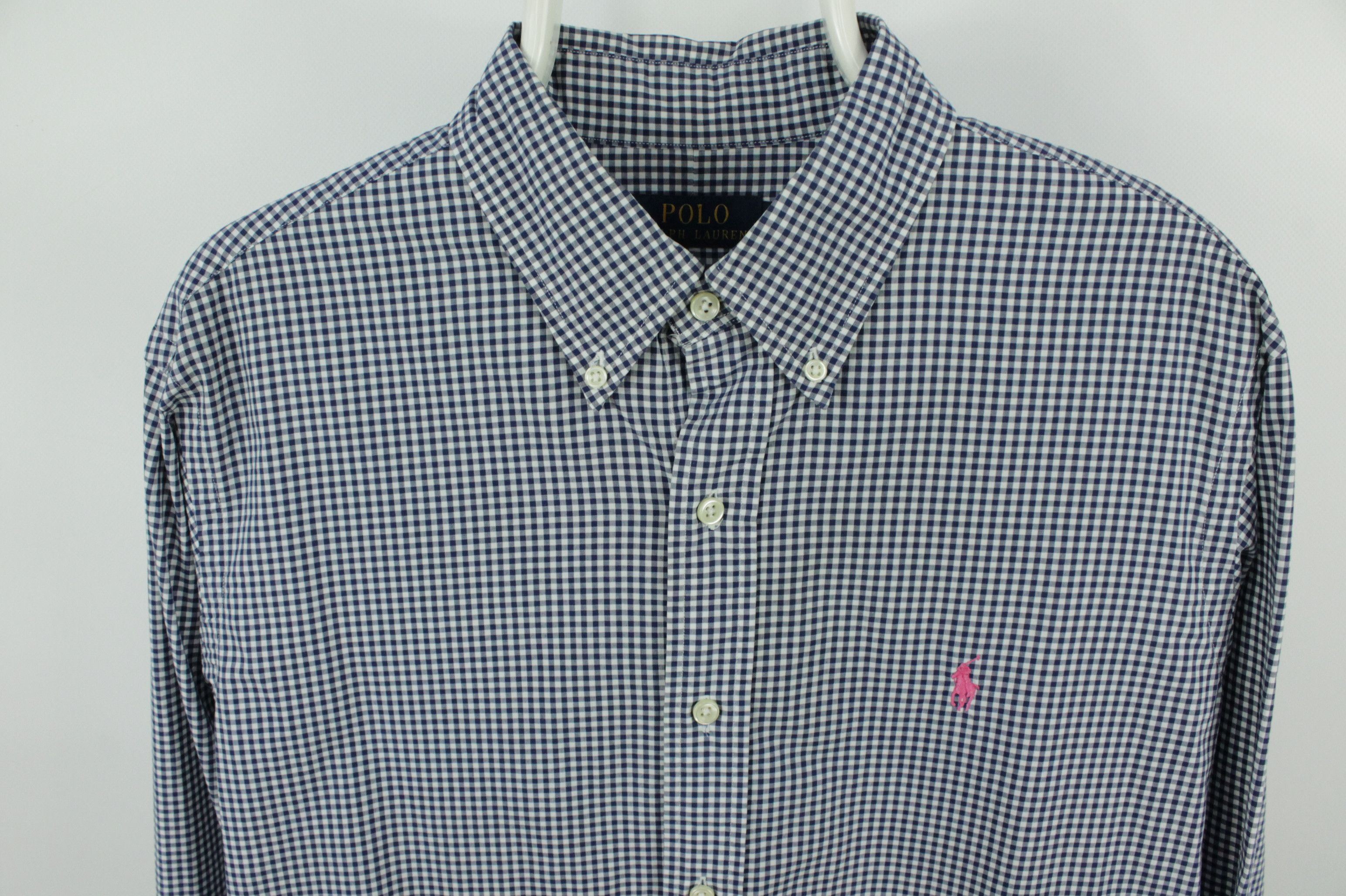 Polo Ralph Lauren × Ralph Lauren Polo Ralph Lauren Regular Fit Blue Checked Poplin Shirt Size US L / EU 52-54 / 3 - 2 Thumbnail