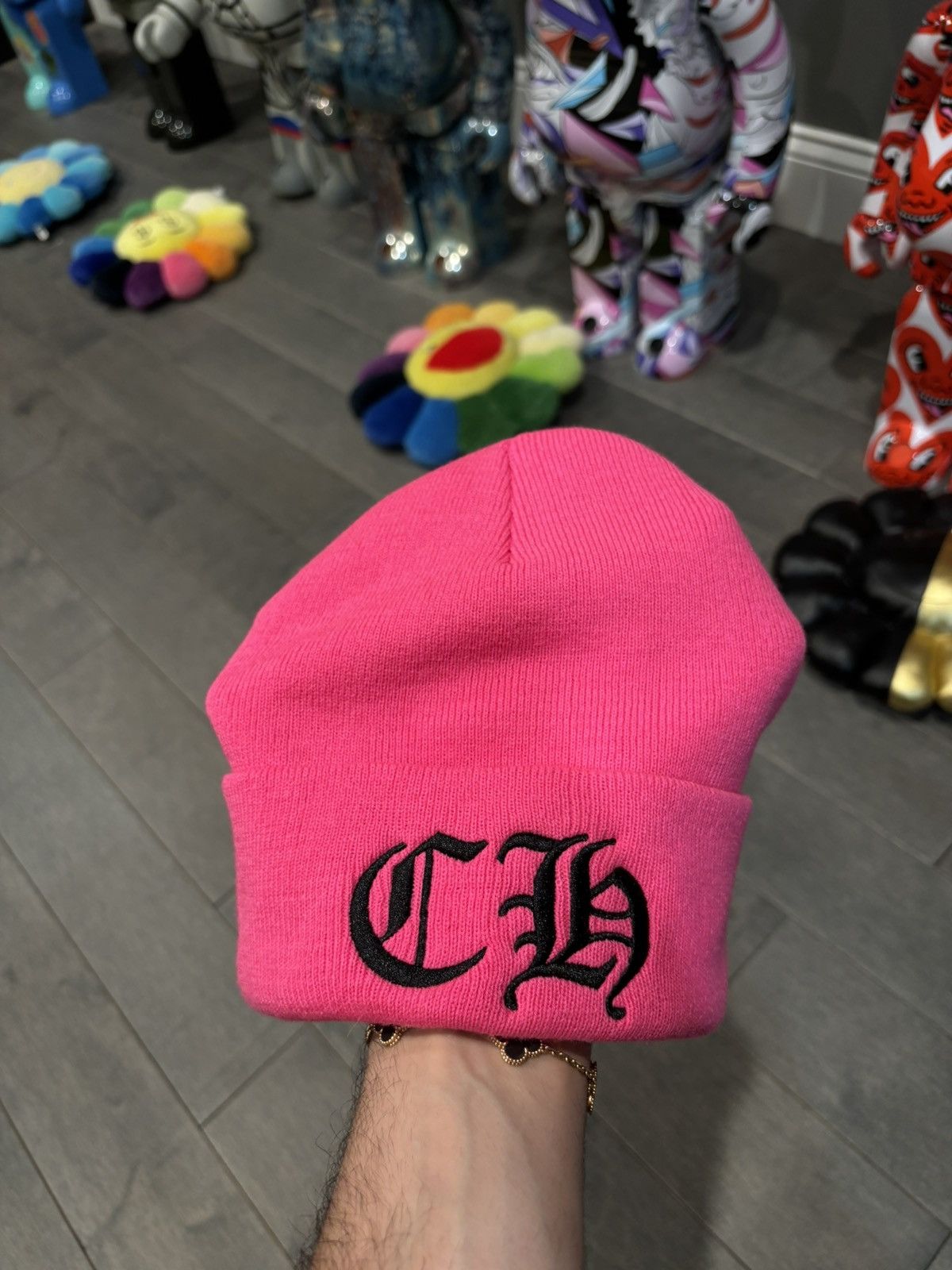 Chrome Hearts Chrome hearts pink beanie Size ONE SIZE - 1 Thumbnail