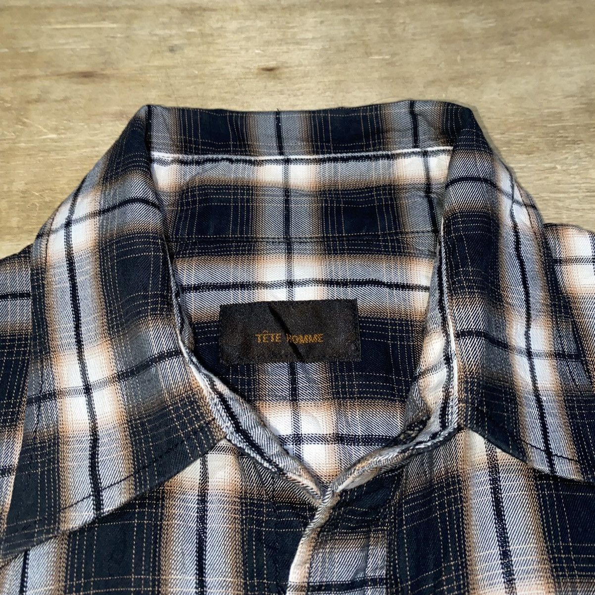 Issey Miyake × Japanese Brand × Tete Homme Tete homme by issey miyake plaid shirt Size US M / EU 48-50 / 2 - 3 Thumbnail