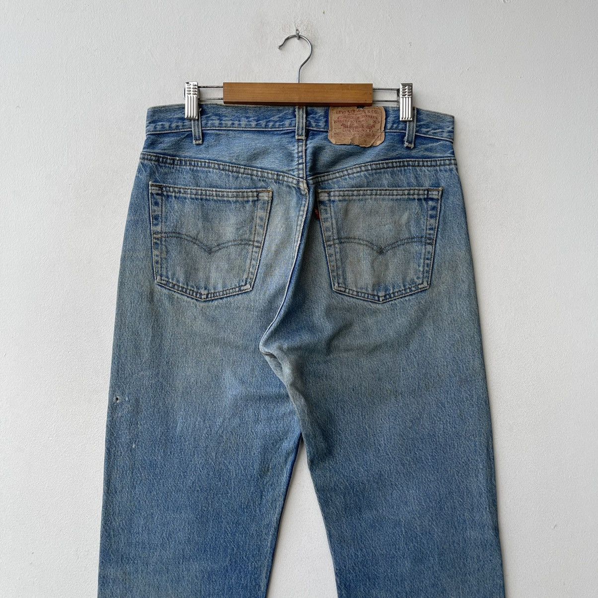 Levi's Vintage 80s Levi's 501 Denim Jeans Faded Distressed Size US 34 / EU 50 - 10 Thumbnail