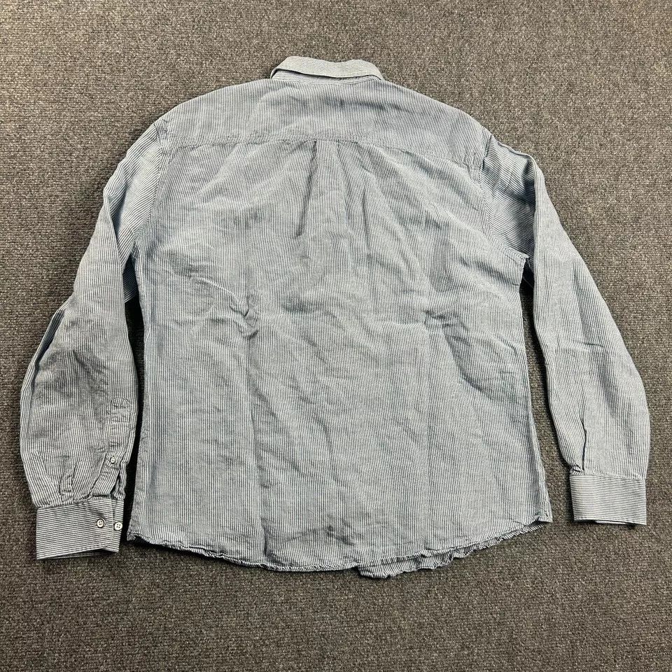 johnnie-O Johnnie-O Shirt Mens Large Button Up Striped Blue Hangin Out Size US L / EU 52-54 / 3 - 4 Thumbnail