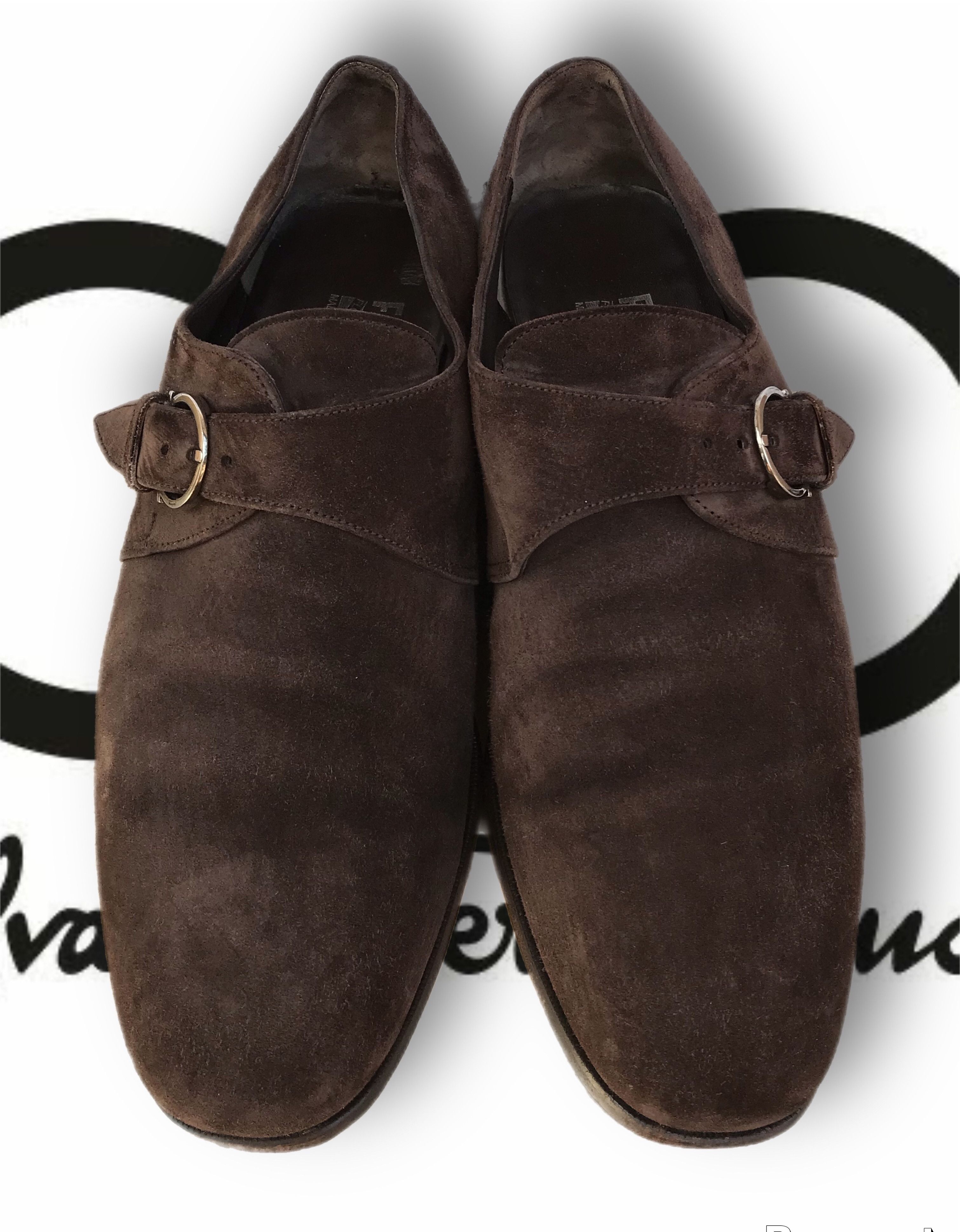 Salvatore Ferragamo Salvatore Ferragamo Dress Suede Single Monk Strap Loafer Size US 10 / EU 43 - 5 Thumbnail