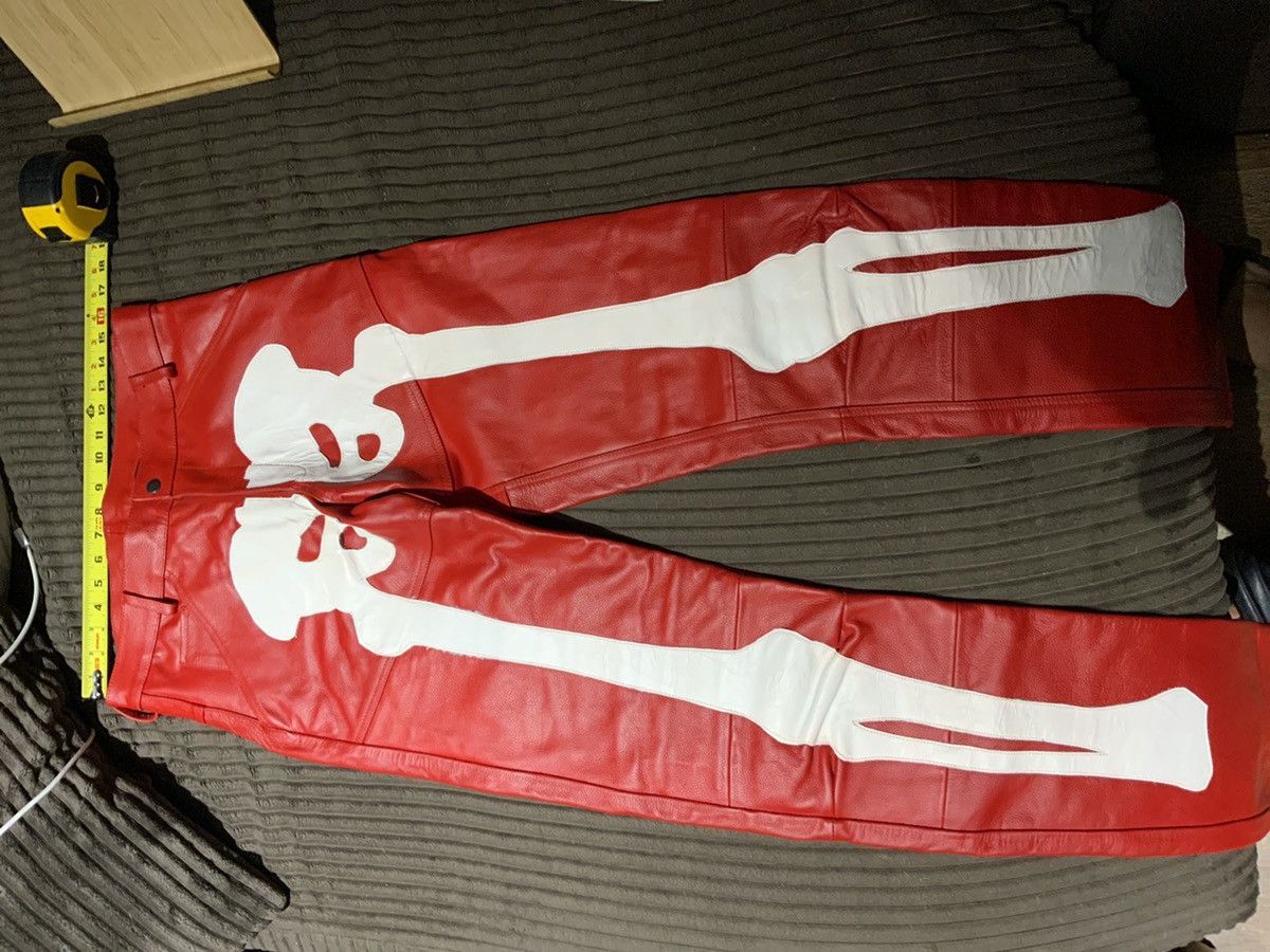 seeingDEADpeople SeeingDEADpeople Red leather skeleton pants Size US 32 / EU 48 - 1 Thumbnail