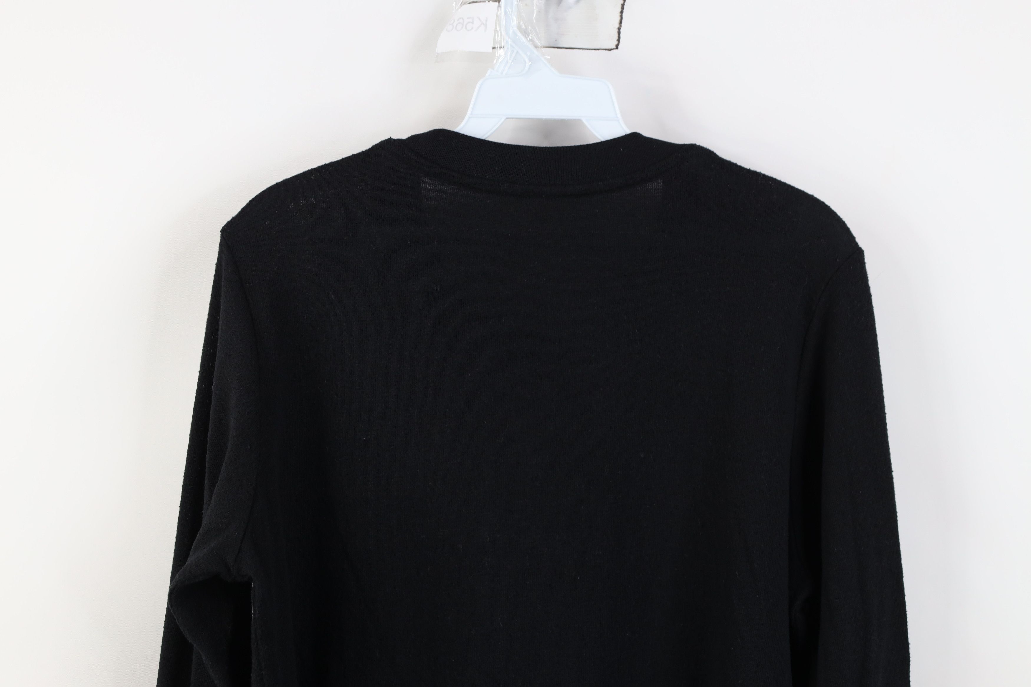 Alo Alo Yoga Ribbed Knit Long Sleeve T-Shirt Black Stretch Size L / US 10 / IT 46 - 10 Thumbnail