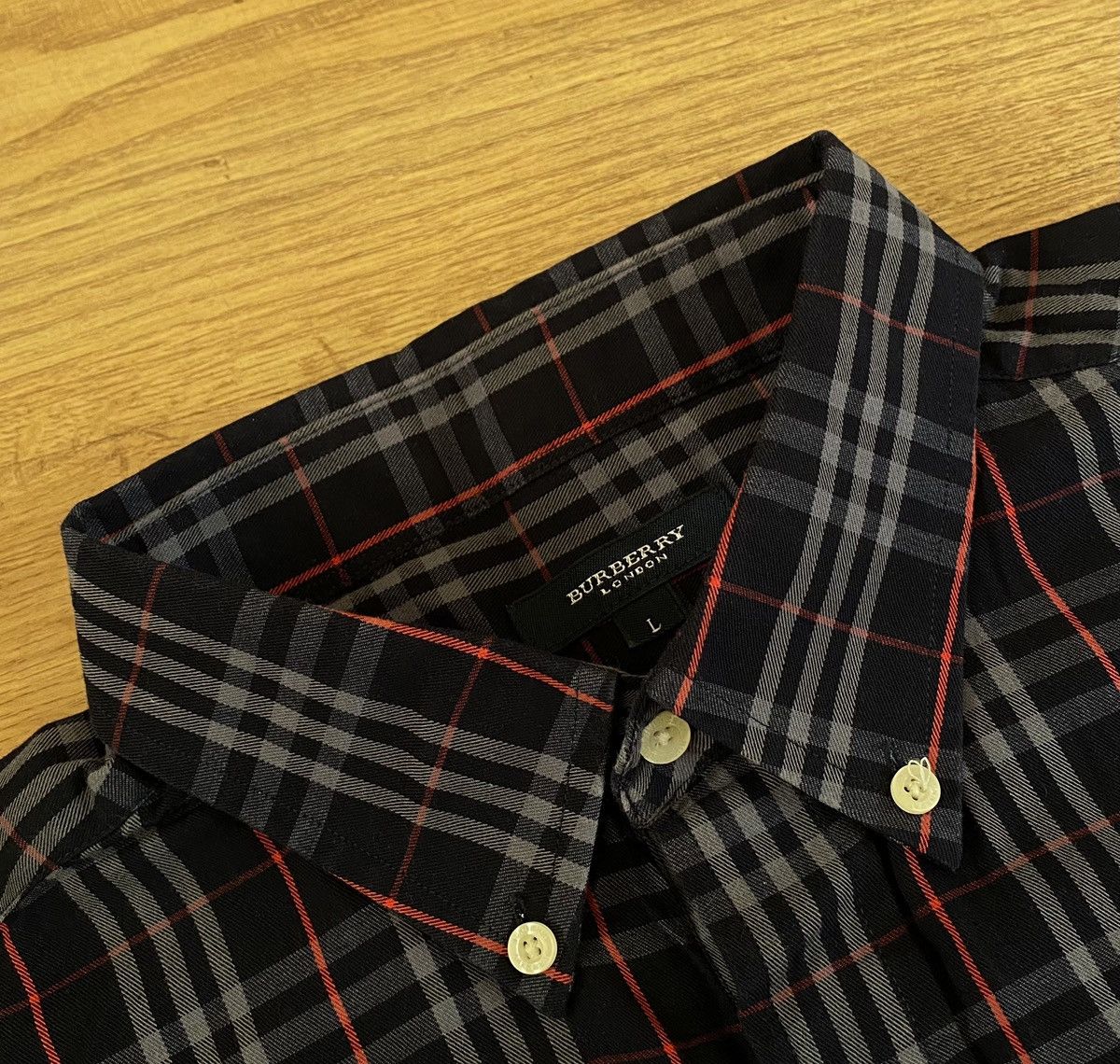Burberry Burberry Nova Check Navy Shirt x Vintage x Luxury Size US L / EU 52-54 / 3 - 4 Thumbnail