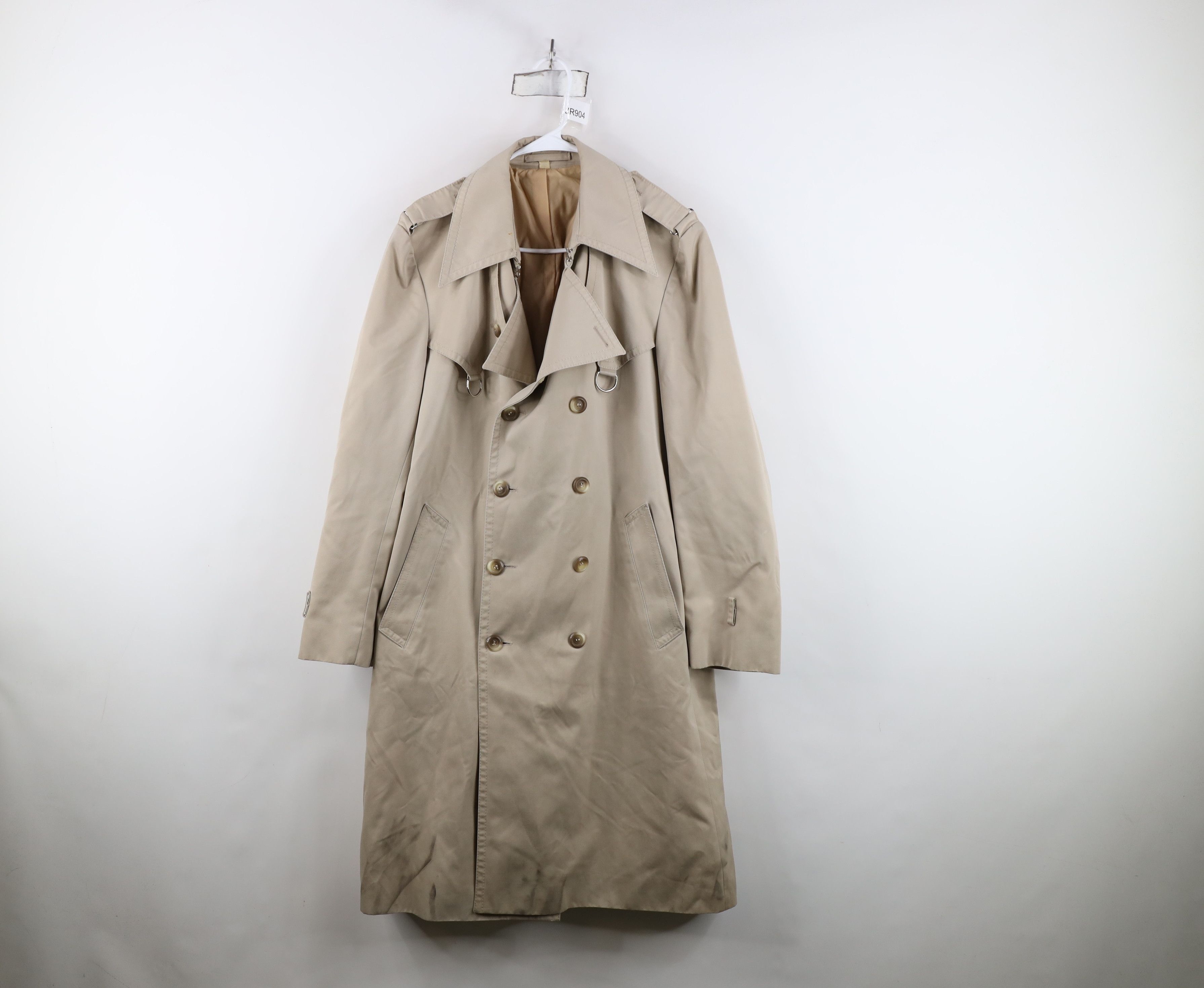 Vintage Vintage 80s 90s Streetwear Breasted Trench Coat Jacket Size US L / EU 52-54 / 3 - 1 Thumbnail