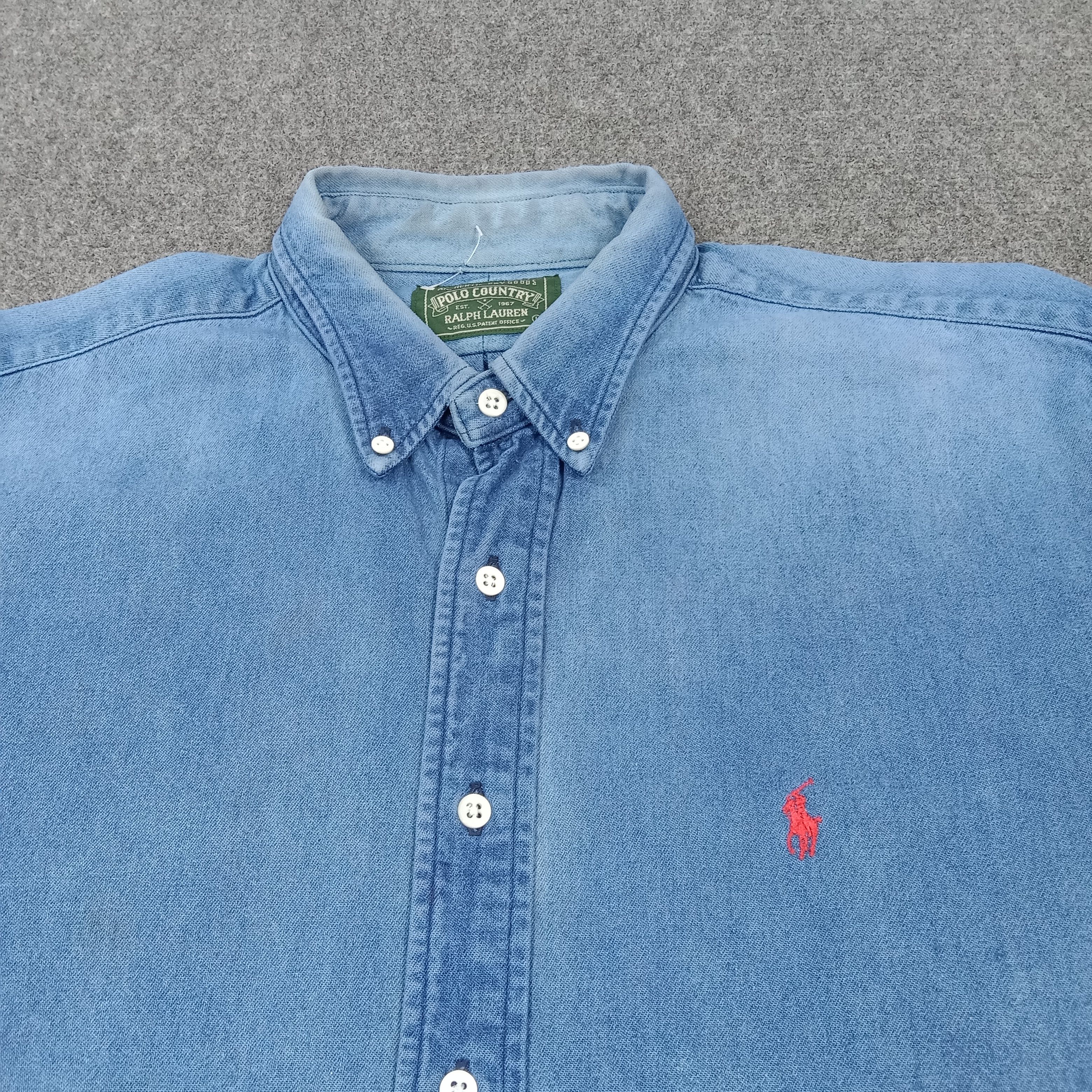 Ralph Lauren Polo Country by Ralph Lauren Denim Button Up Shirt C285N50 Size US L / EU 52-54 / 3 - 2 Thumbnail