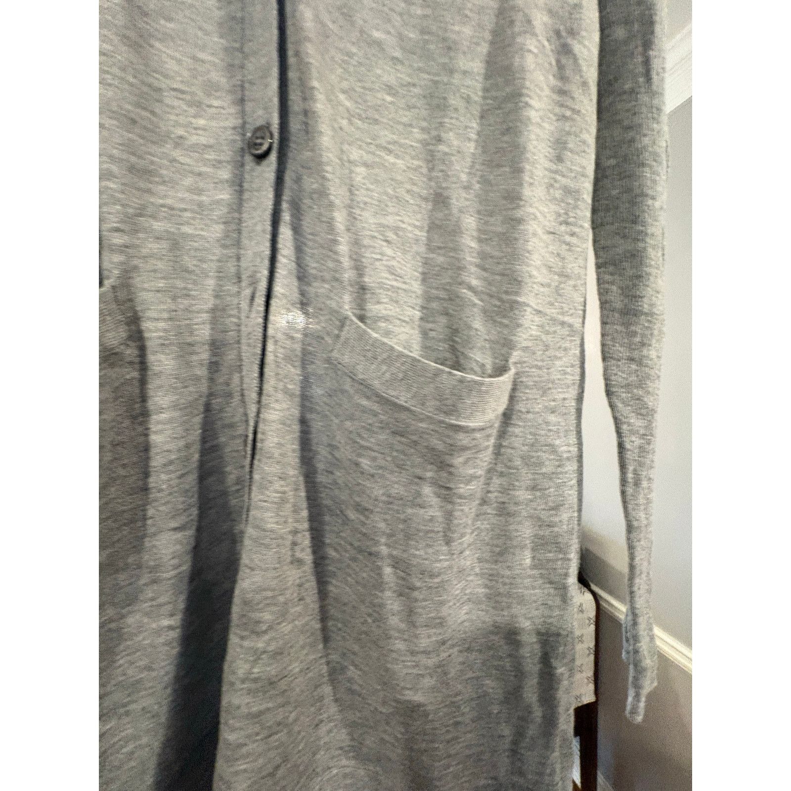 Loft LOFT Women’s Gray Longline Cardigan Size Small Button Front Size S / US 4 / IT 40 - 5 Thumbnail