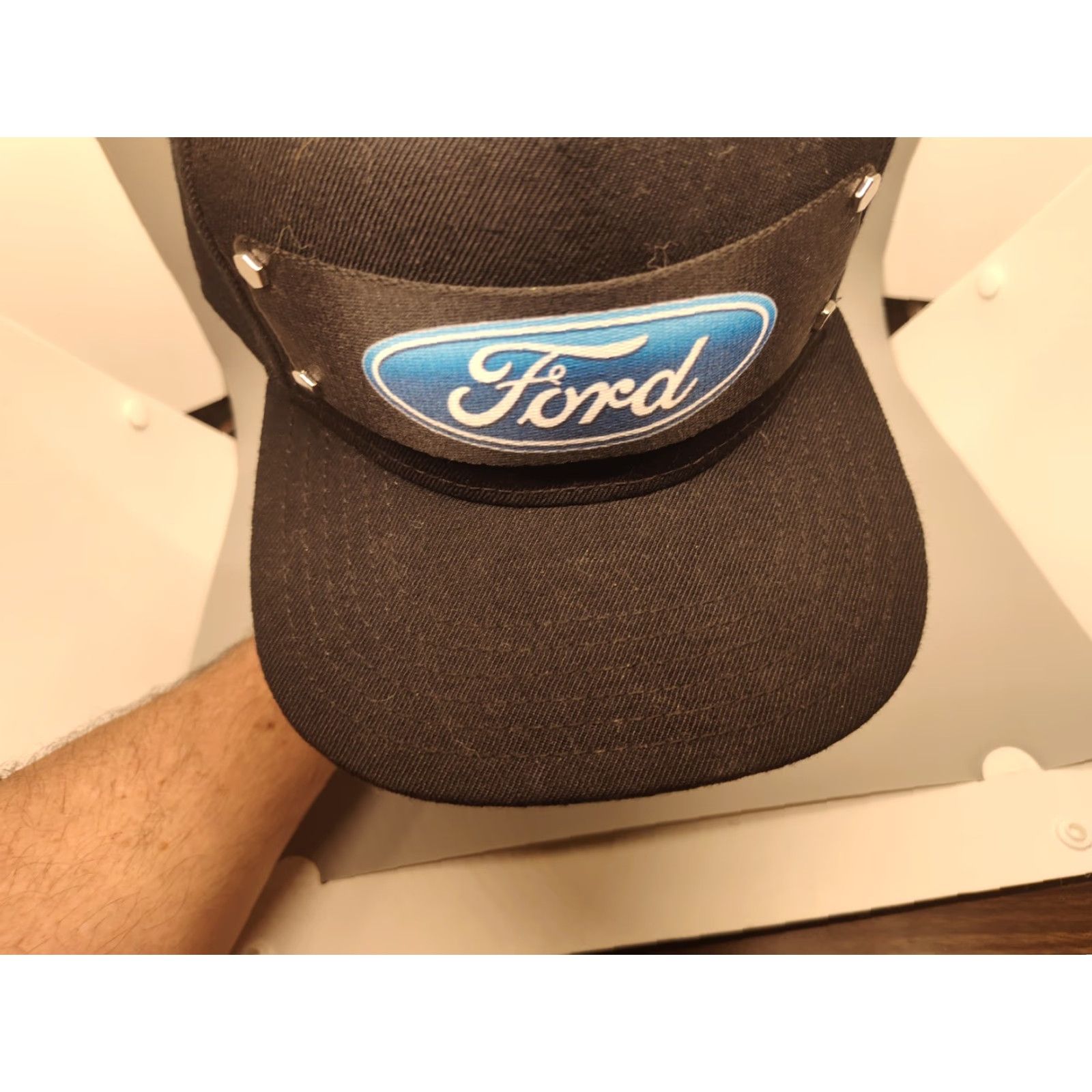 Ford Vintage Ford Buckledown Trucker Snapback Hat Black Wool Blend Cars Licensed Mens Adjustable Size ONE SIZE - 3 Thumbnail