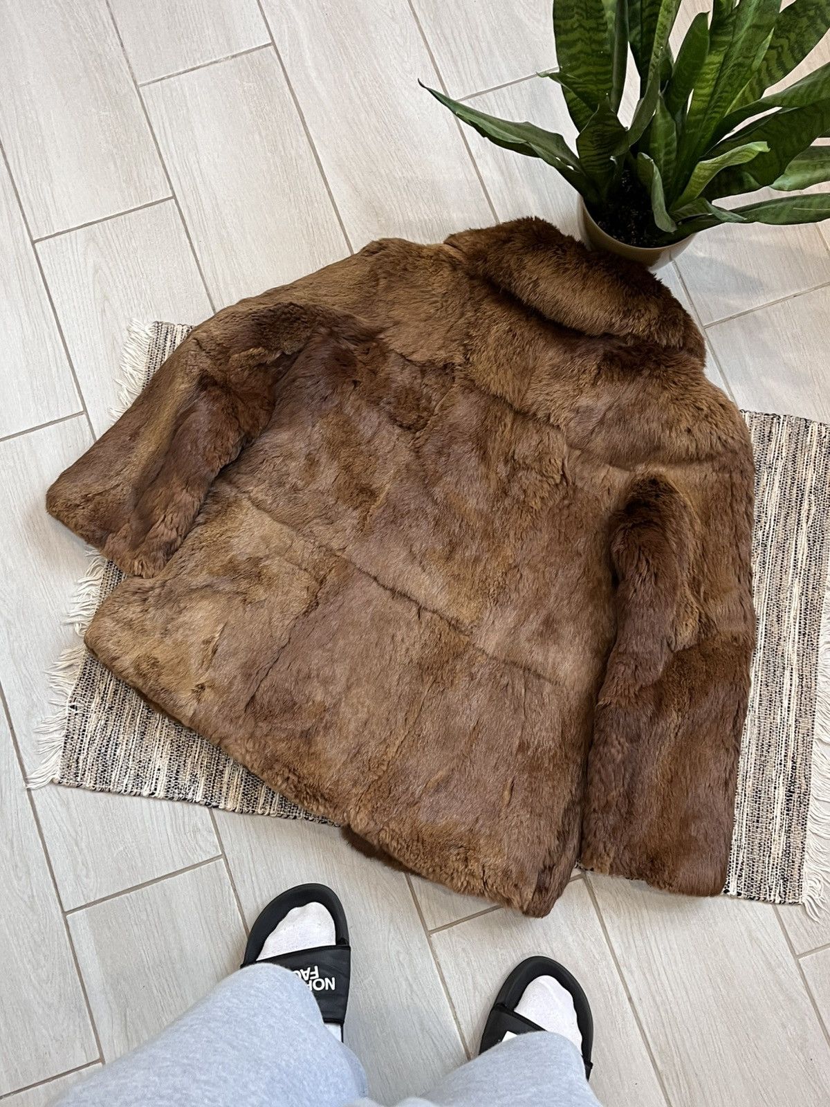 Vintage Hype Vintage Real Fur Jacket Brown Coats Avantgarde retro Size L / US 10 / IT 46 - 4 Thumbnail