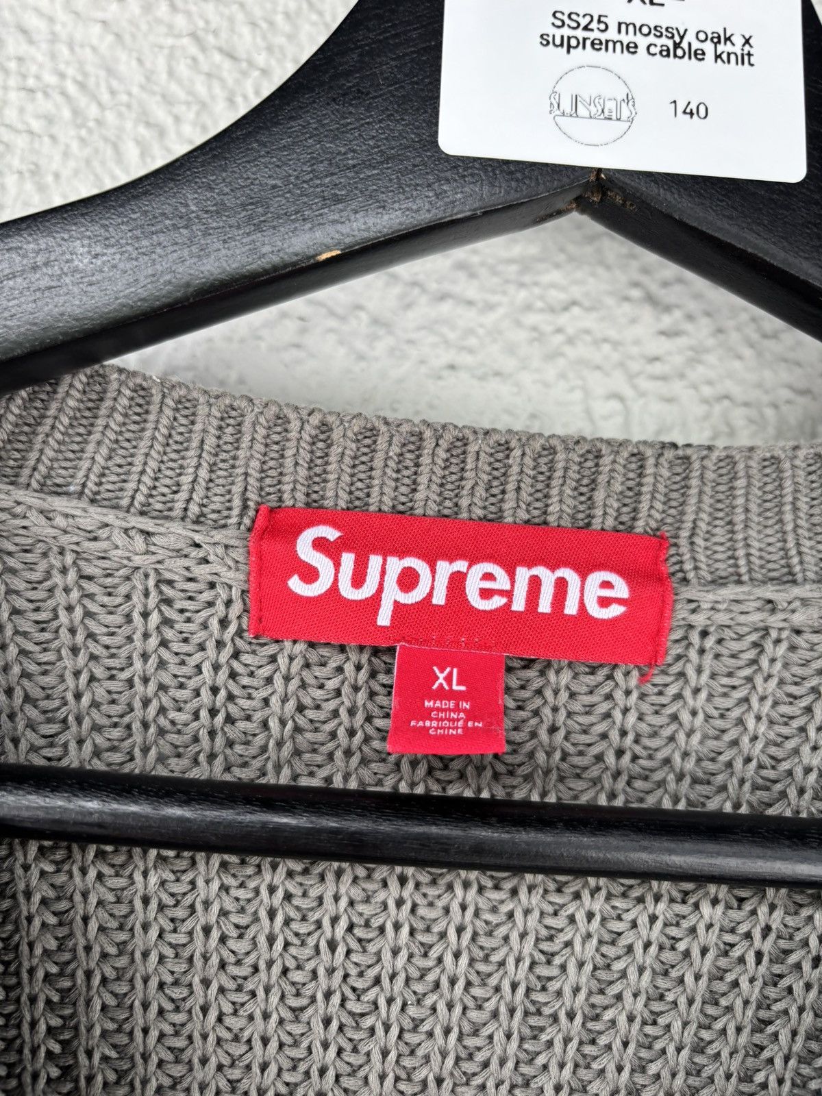 Supreme Supreme mossy oak cable knit crew Size US XL / EU 56 / 4 - 2 Thumbnail