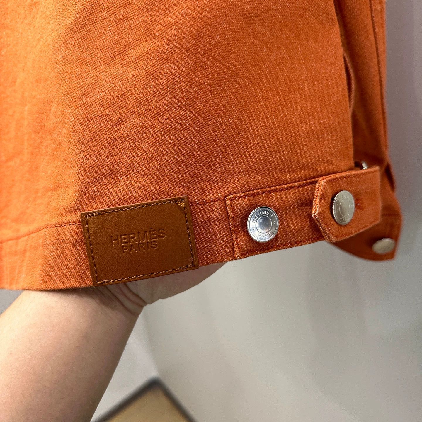 Hermes Hermes mar325 logo leather tag denim jacket 32 Size XXS / US 00 / IT 34 - 6 Thumbnail