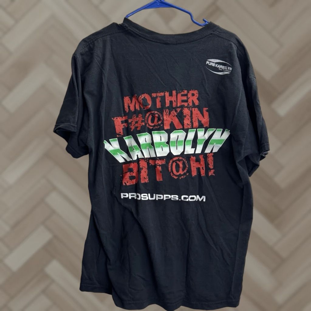 VINTAGE Karbolyn Bodybuilding Shirt XL Men T-Shirt Multicolor