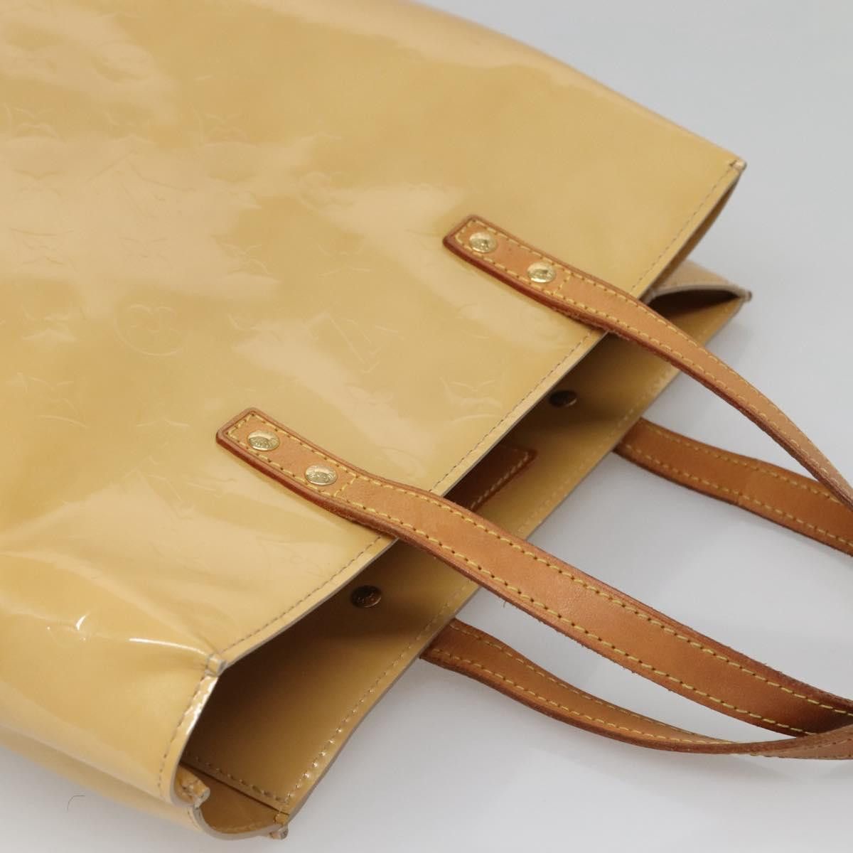 Louis Vuitton LOUIS VUITTON Monogram Vernis Reade MM Hand Bag Beige M91141 Size ONE SIZE - 6 Thumbnail