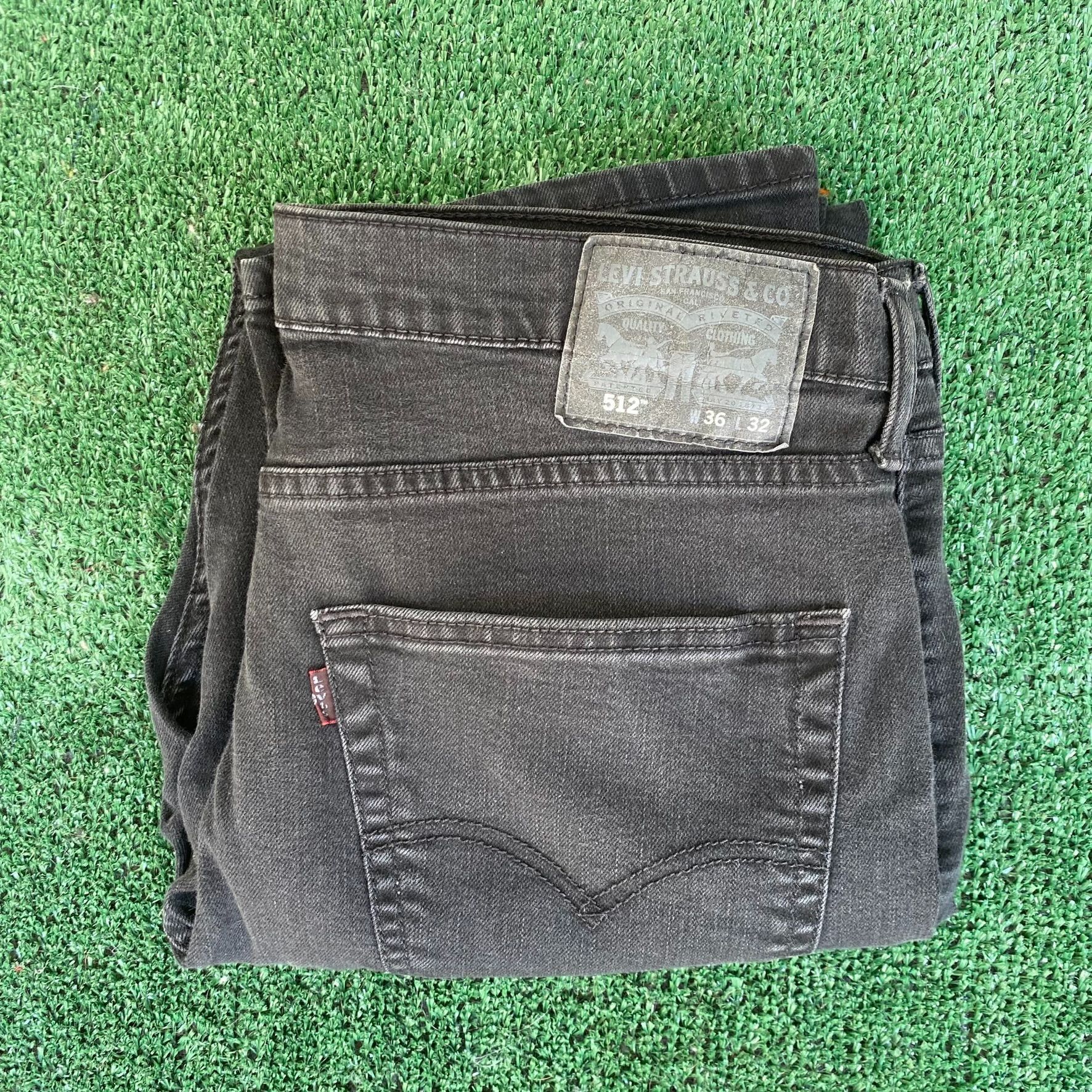 Levi's Vintage Y2K Levi's 512 Jeans Black Slim Taper Pants Size US 36 / EU 52 - 1 Thumbnail