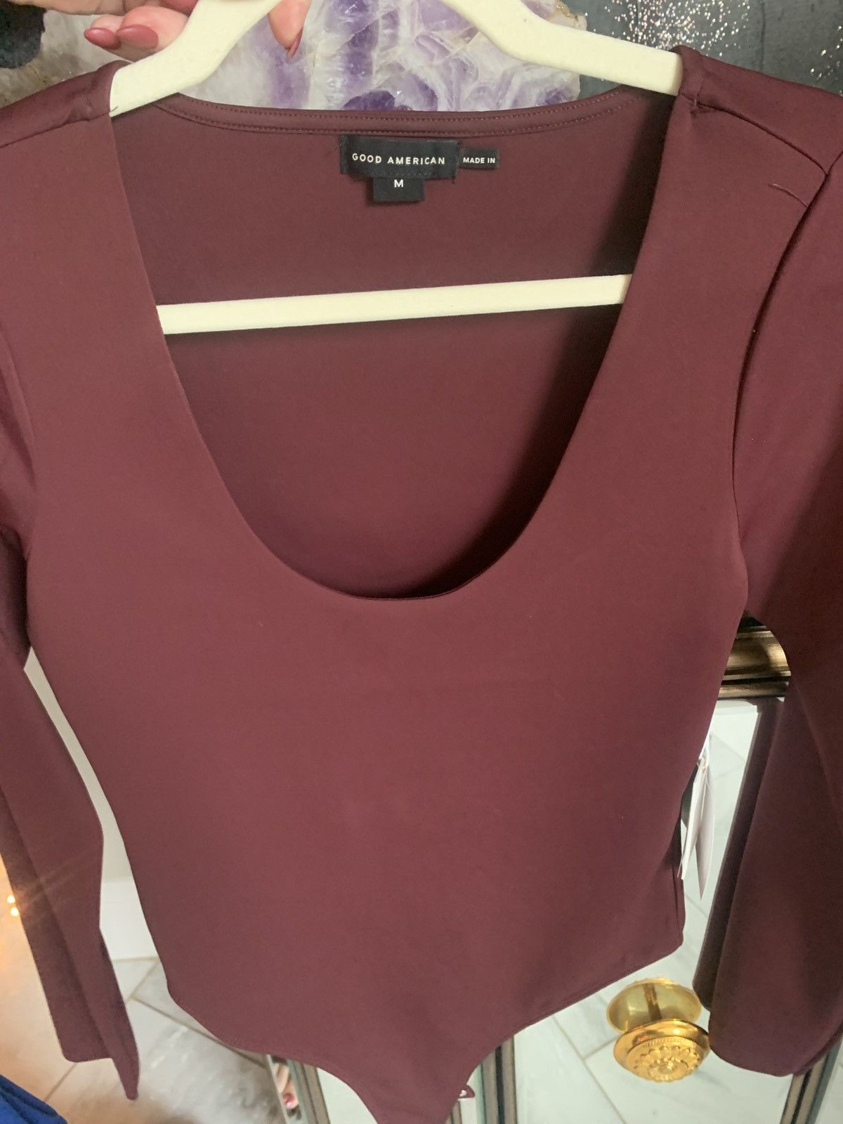 Good American Good American burgundy bodysuit top, Medium Size M / US 6-8 / IT 42-44 - 6 Thumbnail
