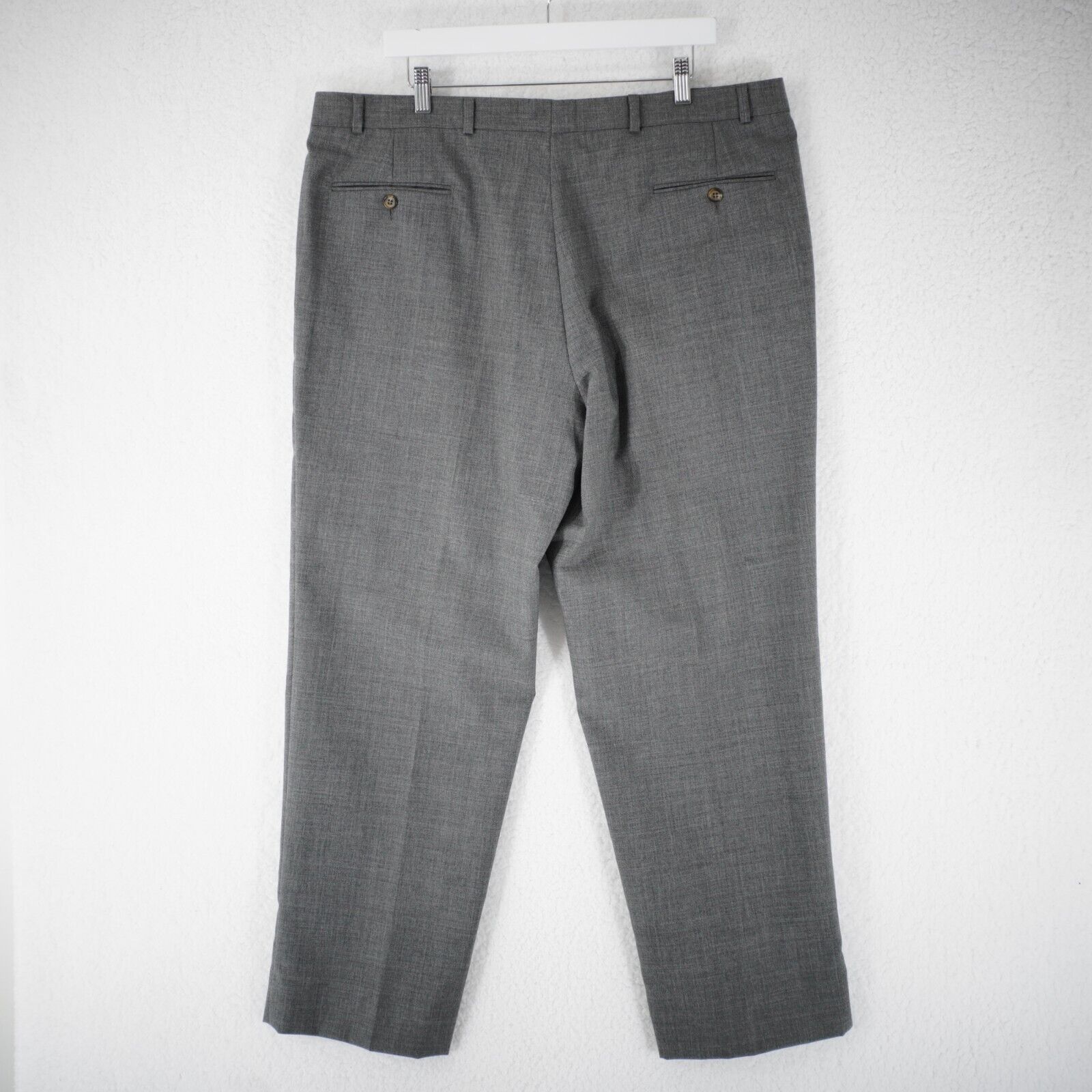 Lauren Ralph Lauren Lauren Ralph Lauren Super 100's Wool Gray Flat Front Mid Ris Size 40R - 3 Thumbnail