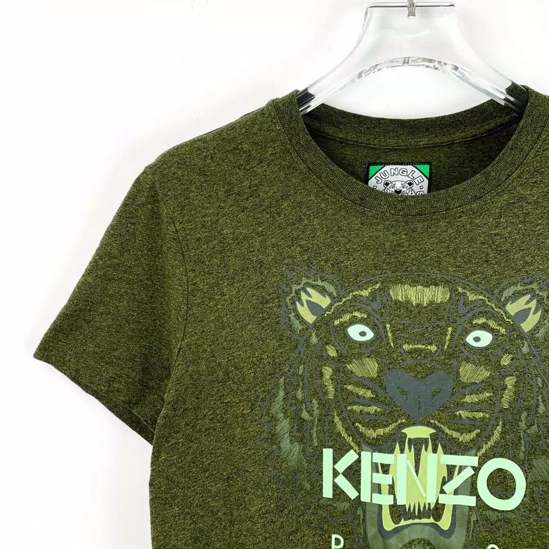 Kenzo KENZO Green letter tiger embroidery cotton round neck shor Size S / US 4 / IT 40 - 3 Thumbnail