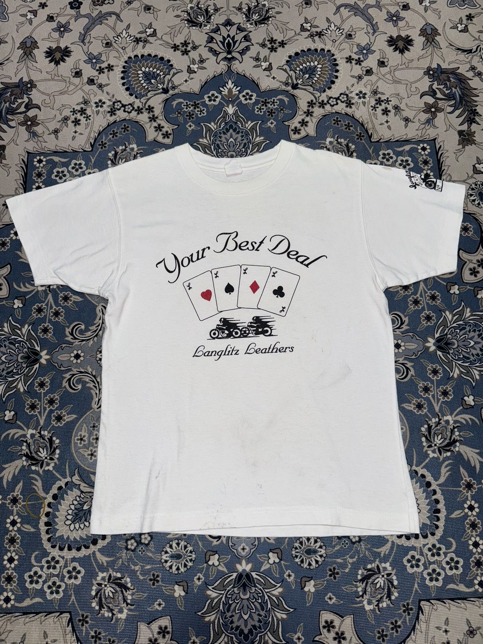 Indian Motorcycle × Japanese Brand Limited Edition 886/1000 Langlitz Lathers Motorclub T shirt Size US S / EU 44-46 / 1 - 1 Thumbnail