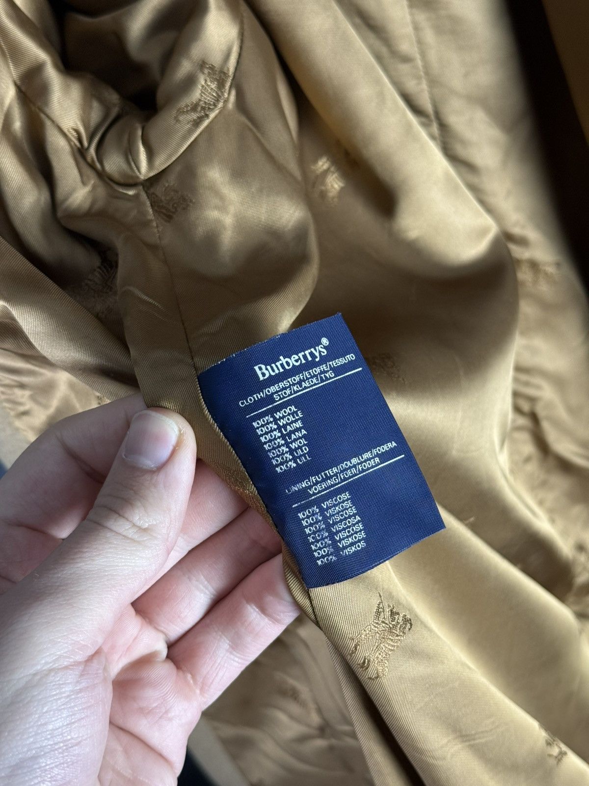 Burberry Prorsum Vintage Burberrys Prorsum Women’s Beige Wool Coat Size L / US 10 / IT 46 - 13 Thumbnail