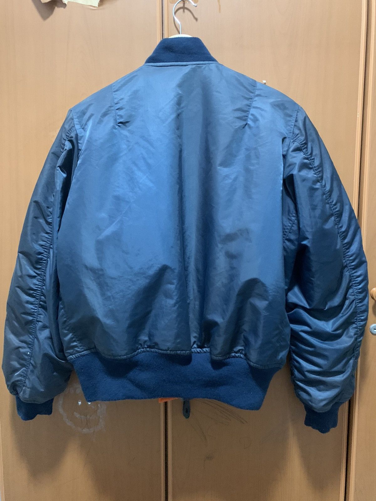 Japanese Brand Vintage Intermediate Bomber Jacket Dark Blue Size US L / EU 52-54 / 3 - 12 Thumbnail