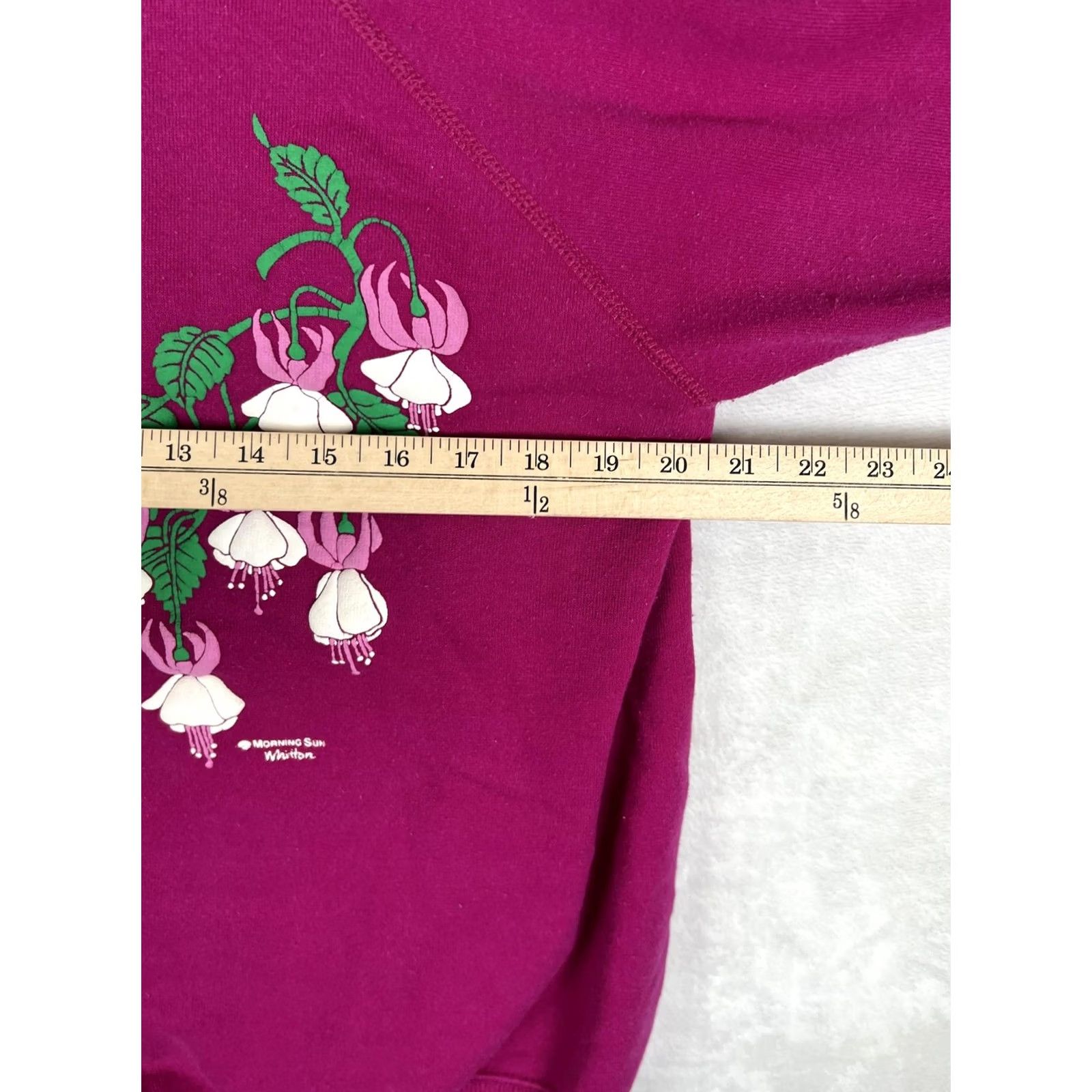 Vintage Morning Sun Purple Hummingbird Floral Crewneck Fleece Sweatshirt Womens M Size M Casual Long Sleeve Raglan Pullover Graphic Print Size M / US 6-8 / IT 42-44 - 7 Thumbnail