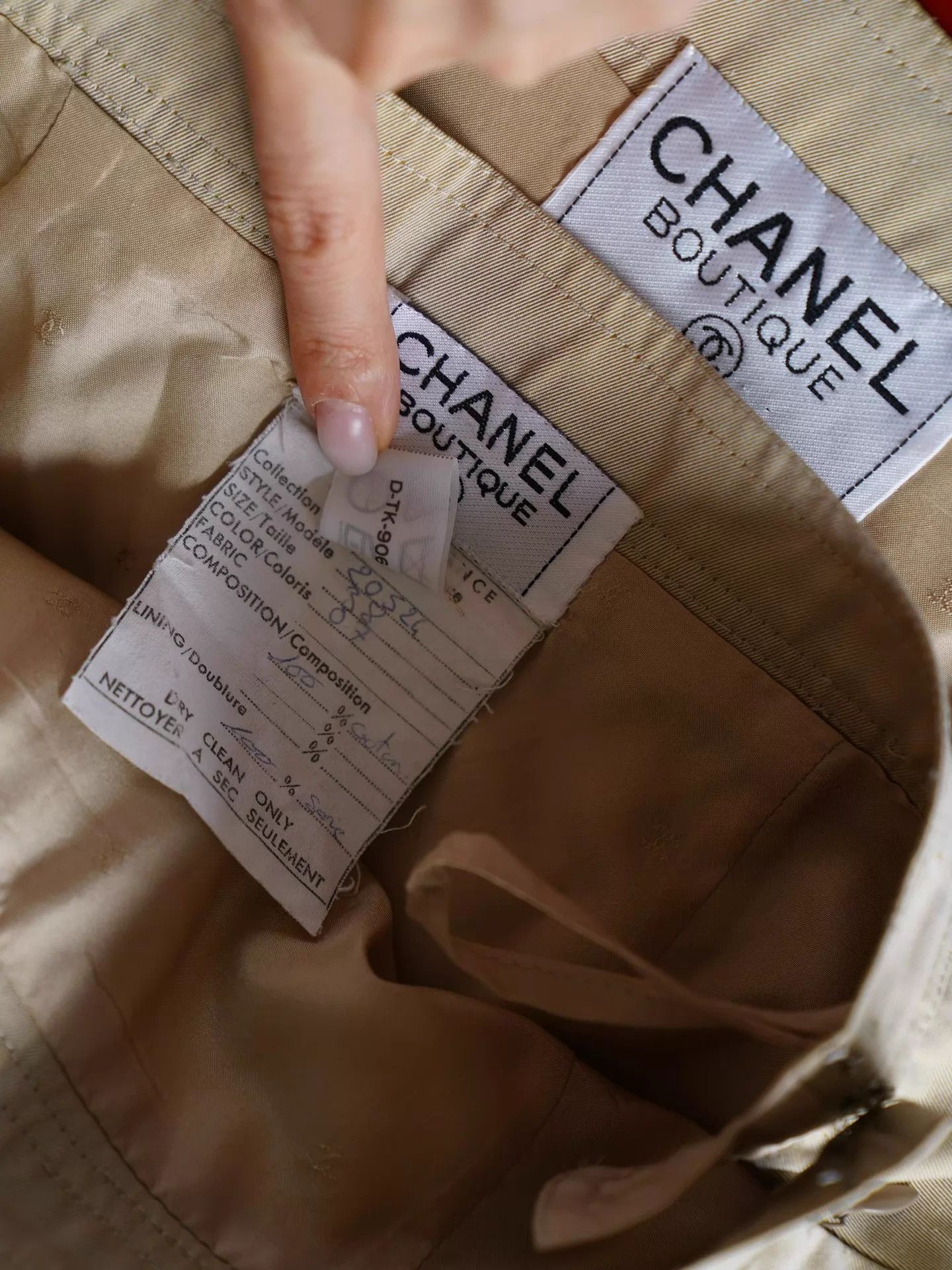 Chanel Chanel Vtg Khaki Utility Suit Skirt Set FR38 Size S / US 4 / IT 40 - 7 Thumbnail