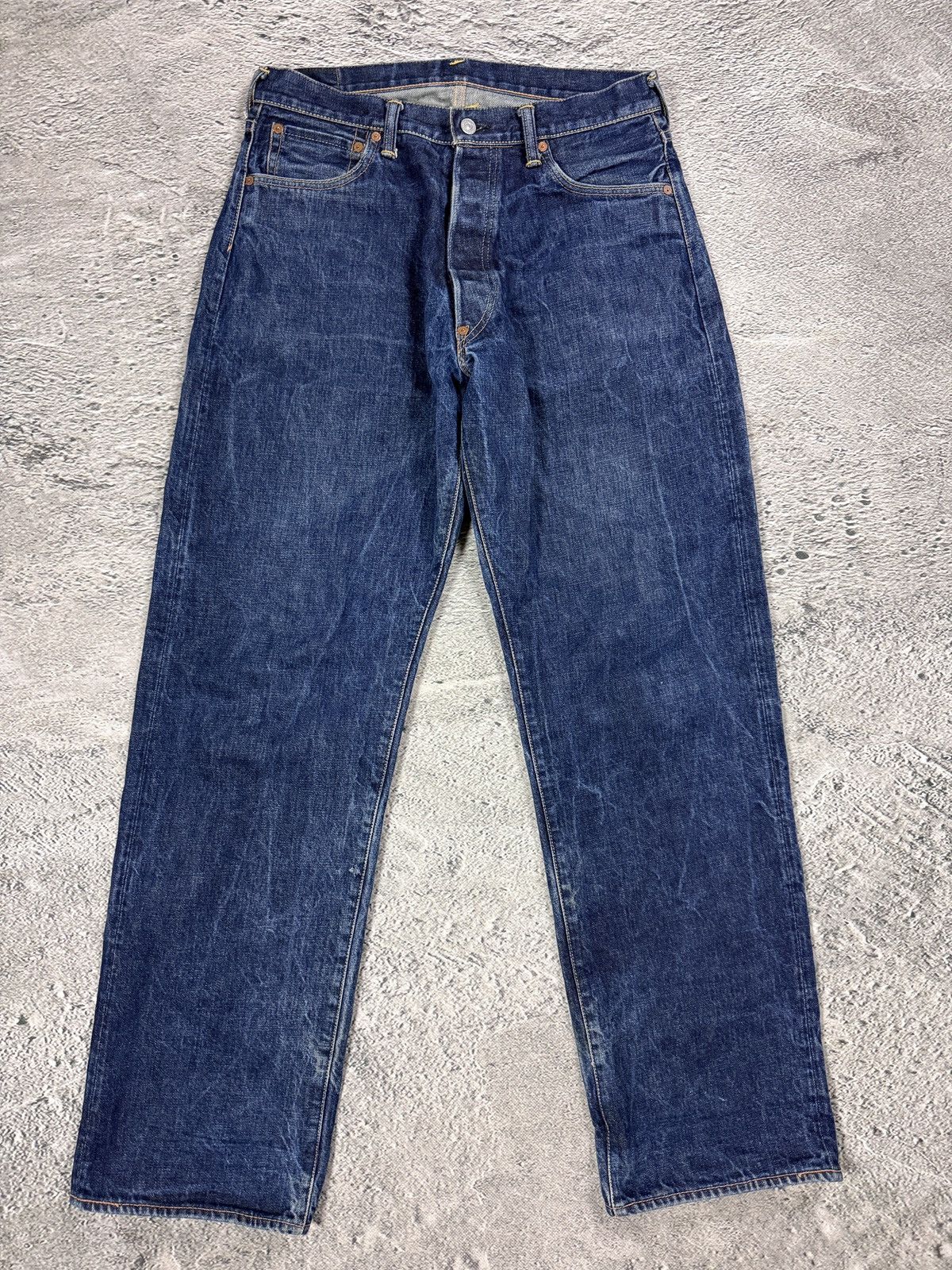 Evisu Evisu jeans white daicock big logo blue selvedge denim Size US 32 / EU 48 - 7 Thumbnail