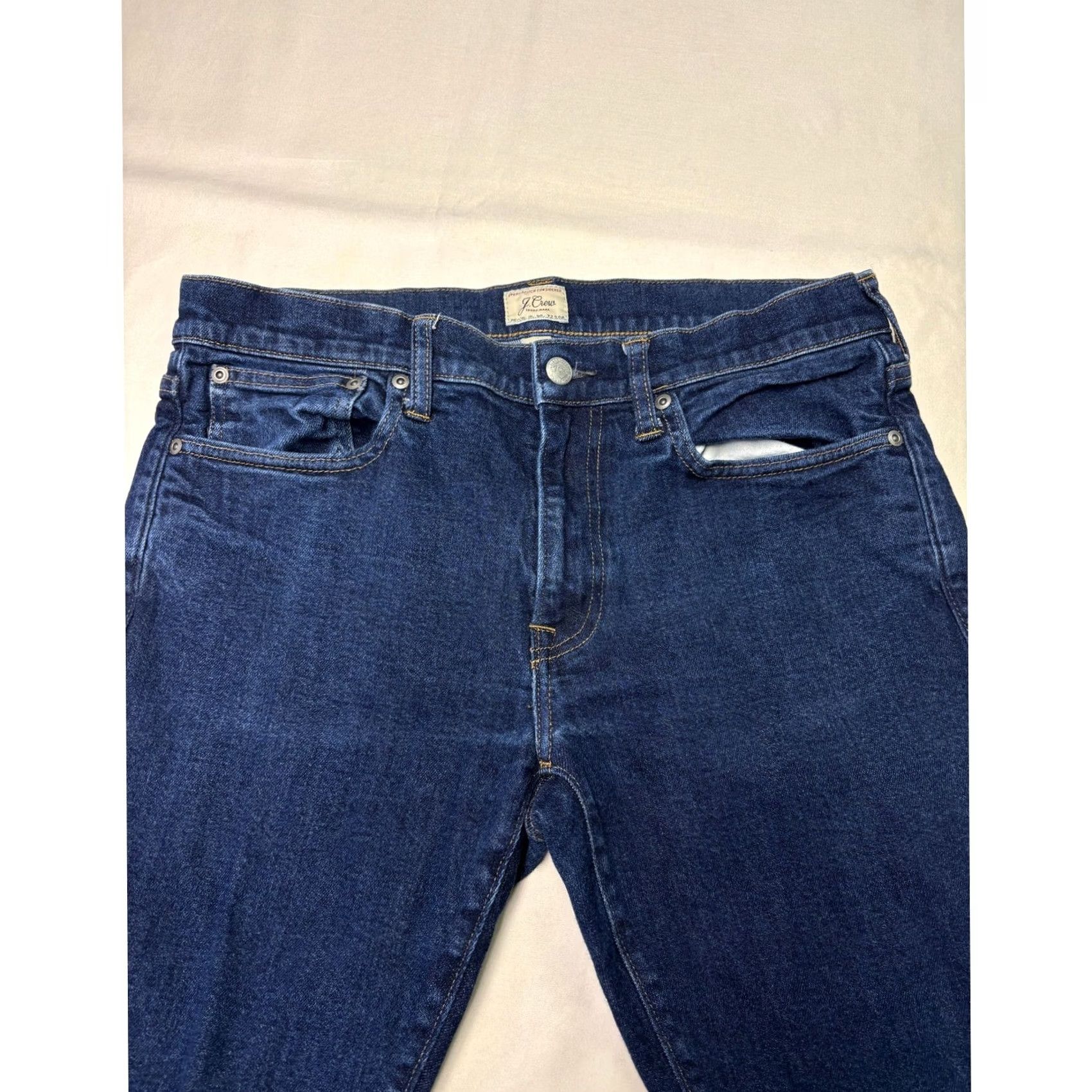 J.Crew J.Crew 484 Slim Stretch Jeans Mens 34x30 Dark Blue Denim Slim Tapered 5-Pocket Kurabo Japanese Refresh Size US 34 / EU 50 - 2 Thumbnail