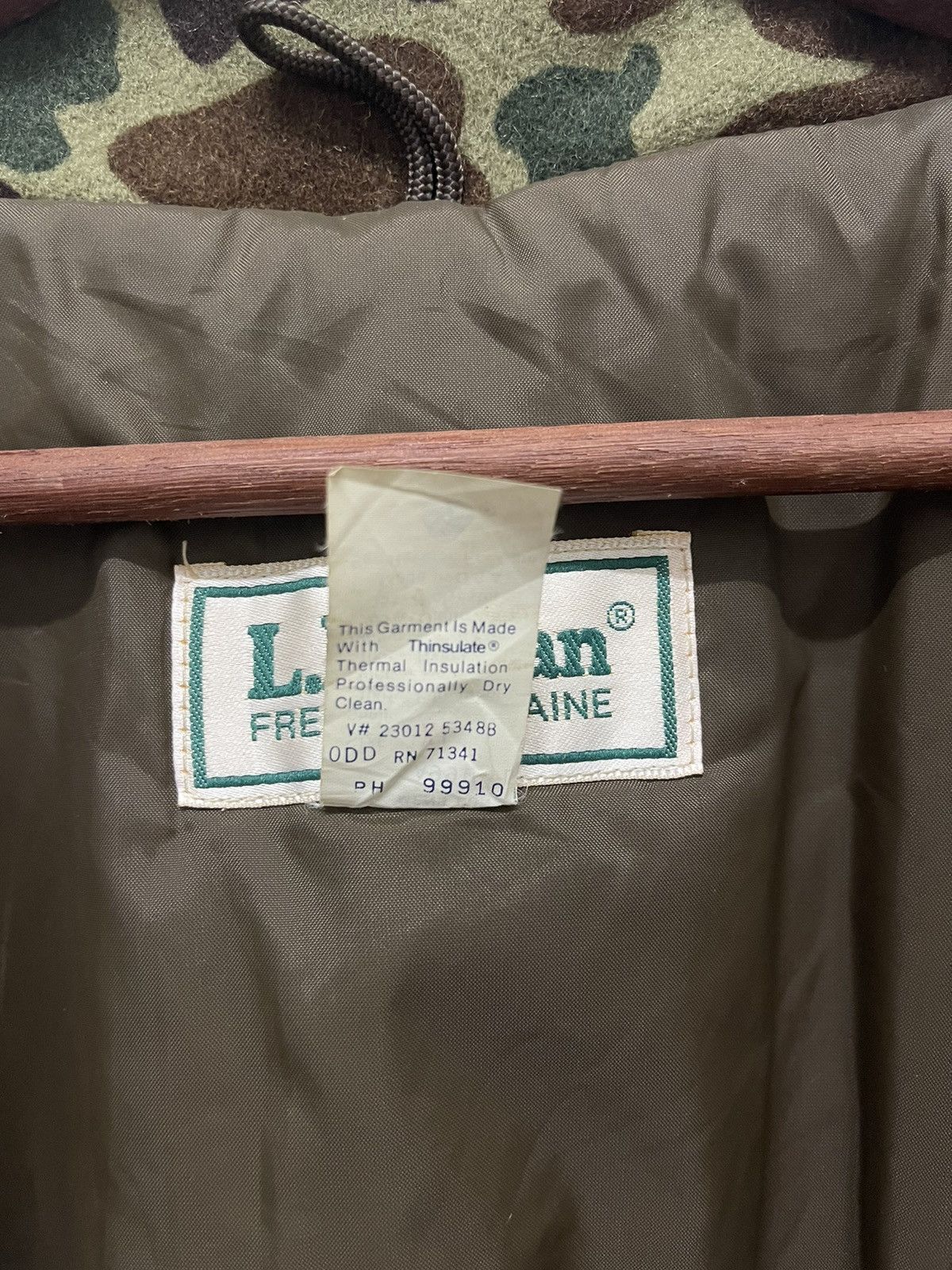 L.L. Bean VINTAGE 80’s LL BEAN DUCK CAMOUFLAGE WOOL Made in USA Size US XL / EU 56 / 4 - 7 Thumbnail