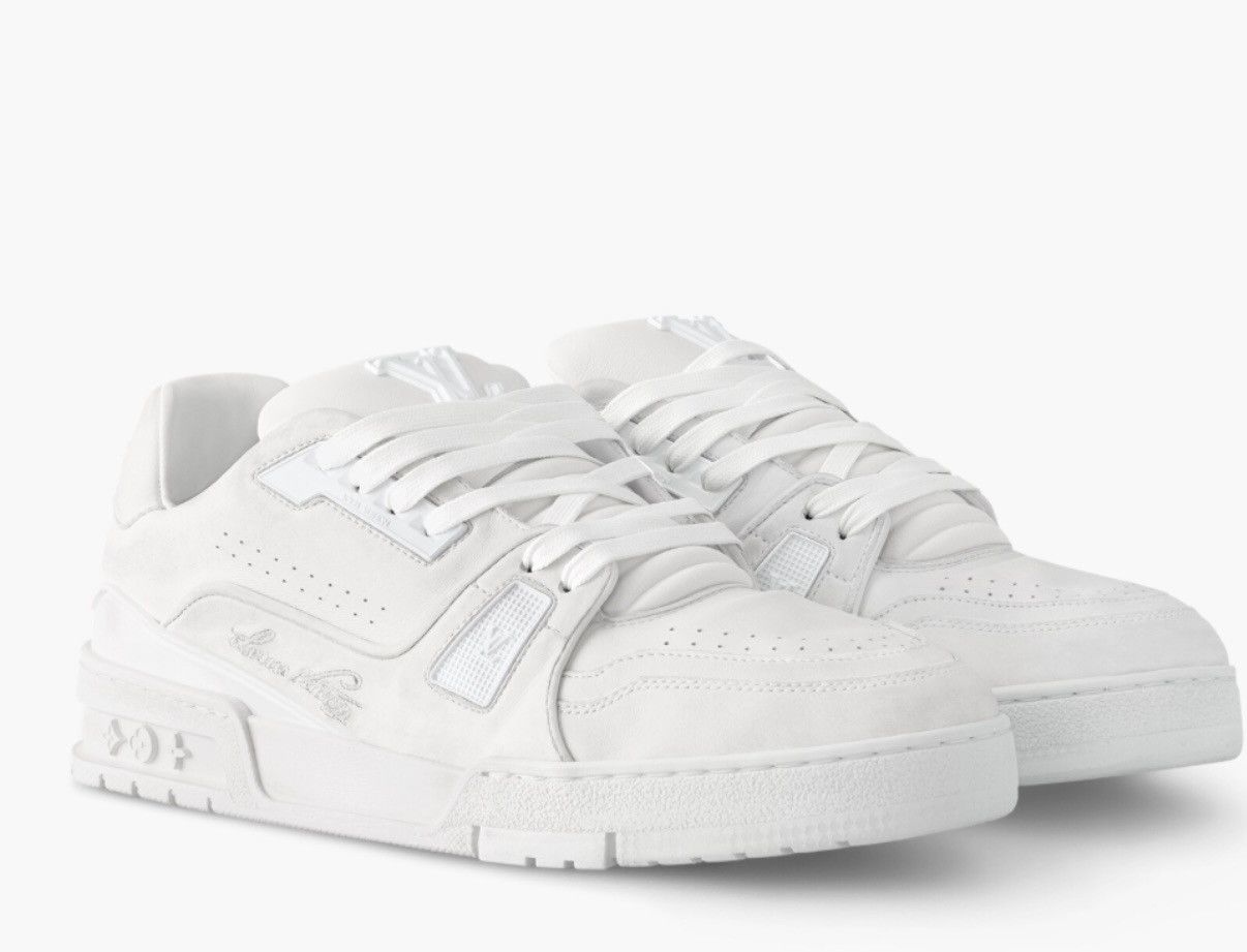 Louis Vuitton LV TRAINER DISTRESSED LEATHER - WHITE Size US 9.5 / EU 42-43 - 1 Thumbnail