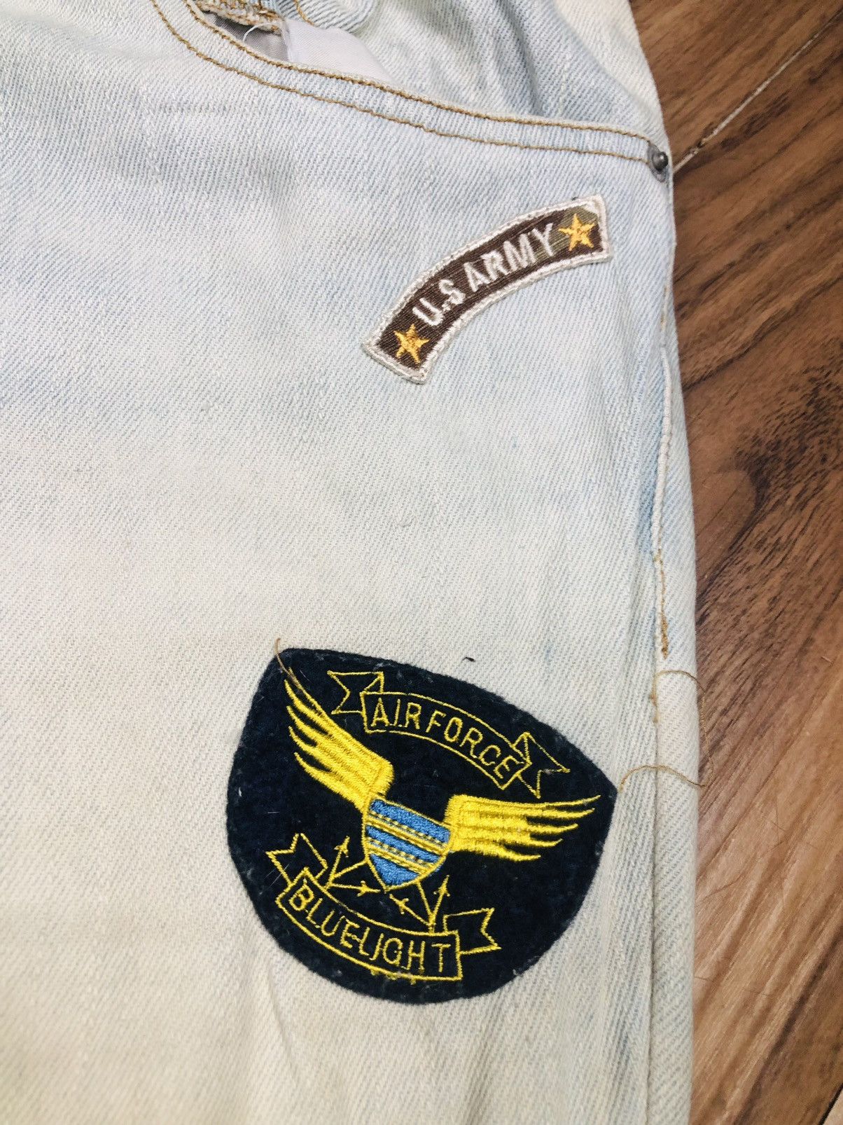Other HUCOM Vintage Y2K Military Patchwork Jeans (37) Size 35" - 8 Thumbnail