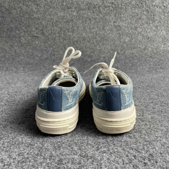 Louis Vuitton Louis Vuitton Denim Blue Fashion Sneakers for Women -2508 Size US 6 / IT 36 - 3 Thumbnail
