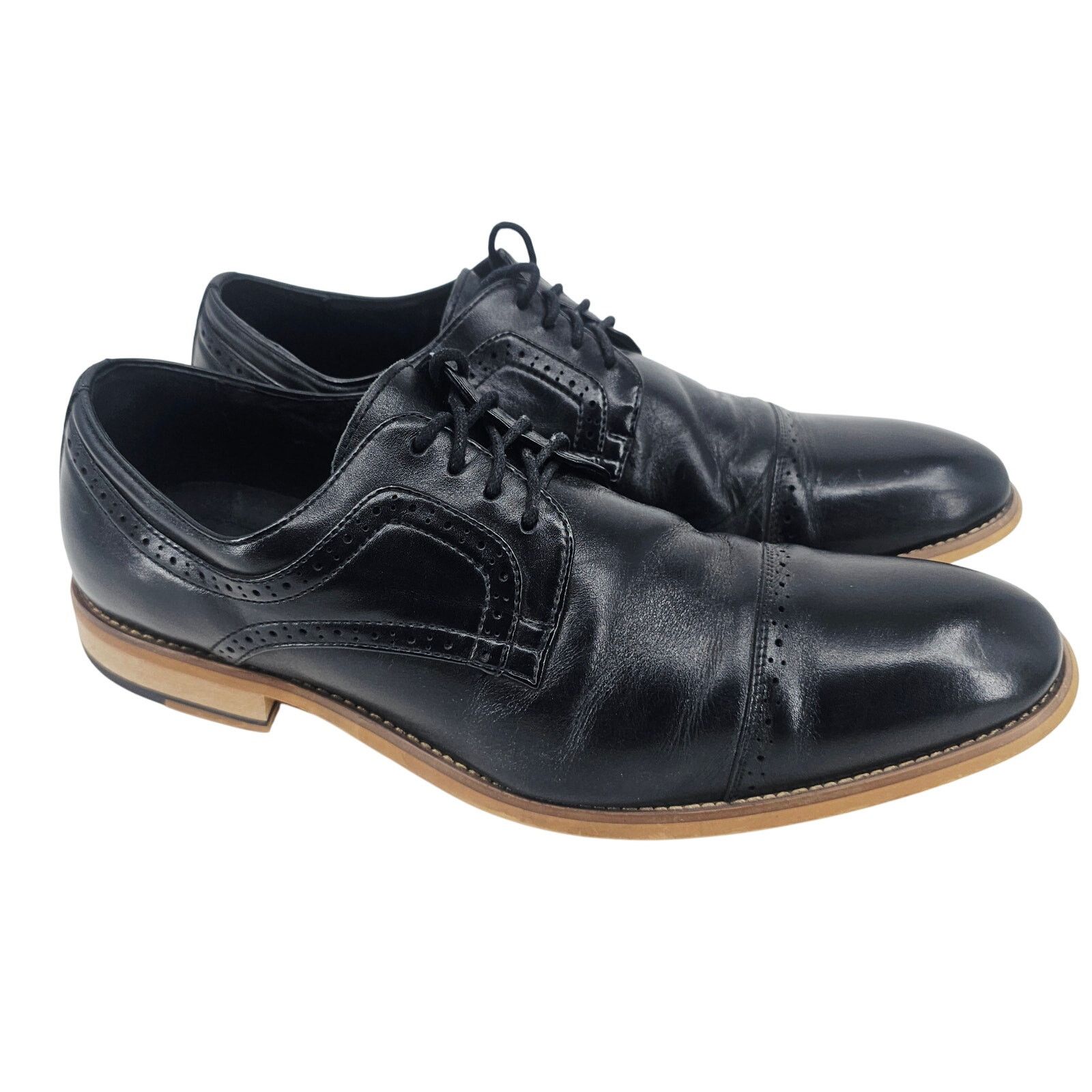 Stacy Adams Mens Black Leather Square Toe Monk Strap Dress Shoes Size 10.5M Men main image 2