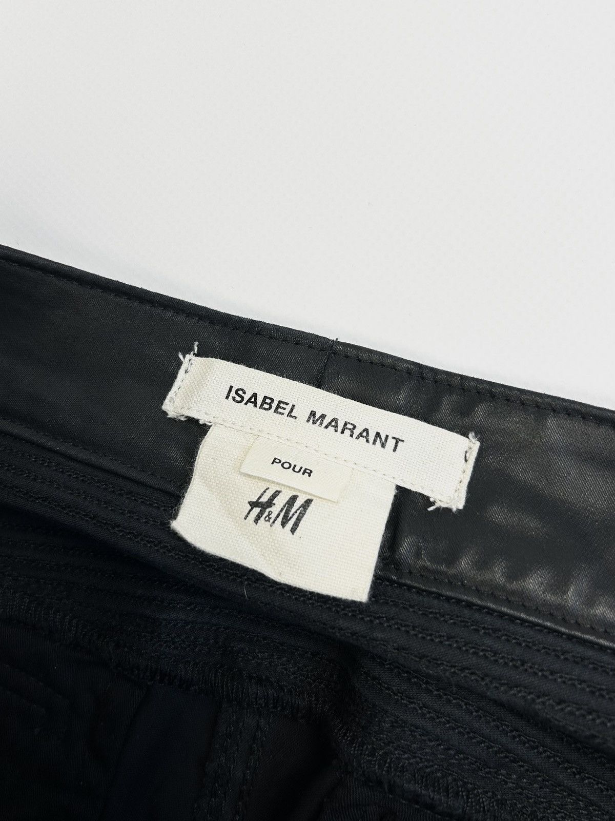H&M × Isabel Marant rare Isabel Marant x H&M Waxed Moto Jeans Y2K Pants Size 28" / US 6 / IT 42 - 9 Thumbnail