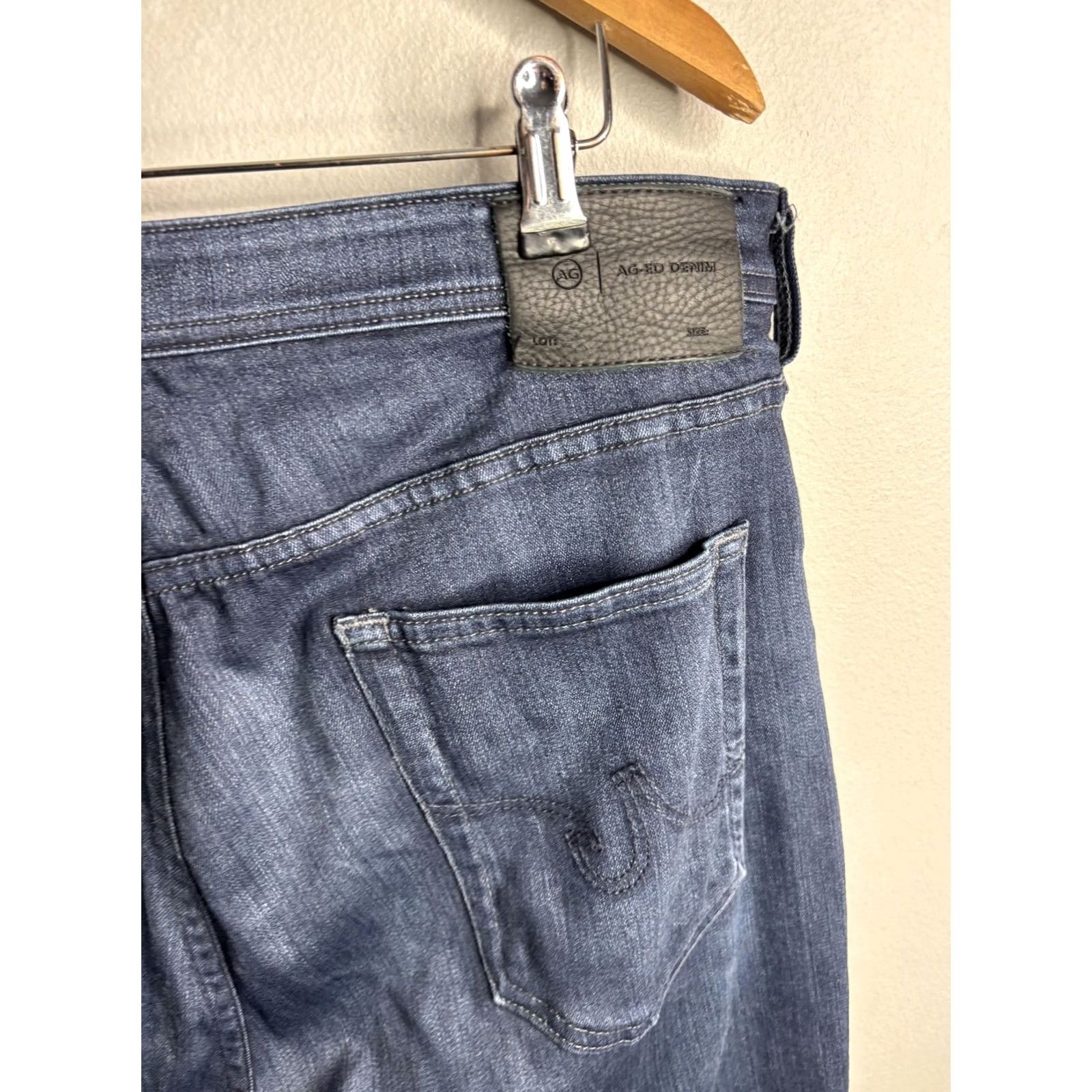 Denime AG Adriano Goldschmied Everett Jeans Mens 37x31 Blue Slim Straight Denim Size US 37 - 6 Thumbnail