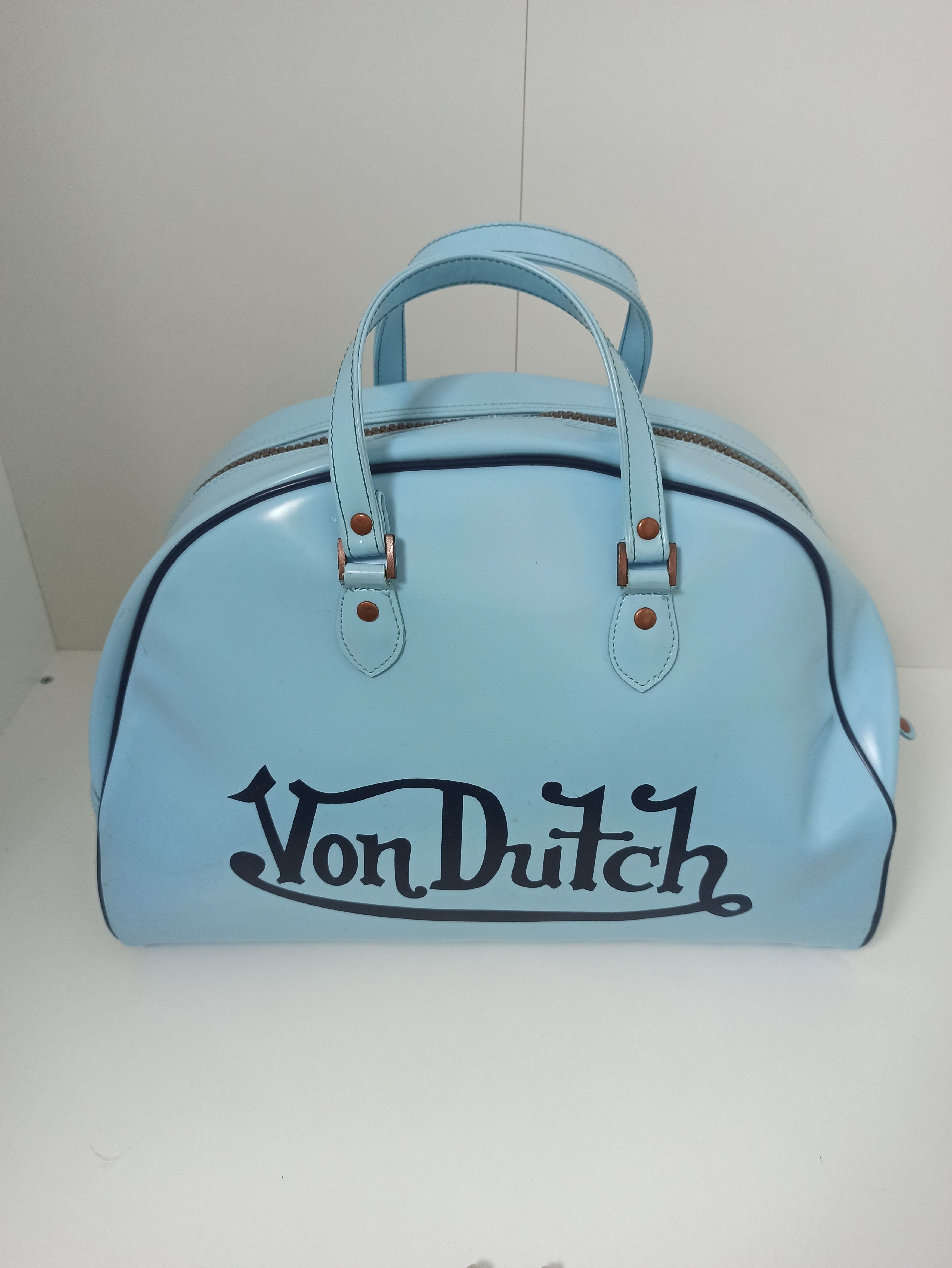 Archival Clothing Vintage Von Dutch Von Dutch Light Blue Big Bowling Bag Vintage Grailed