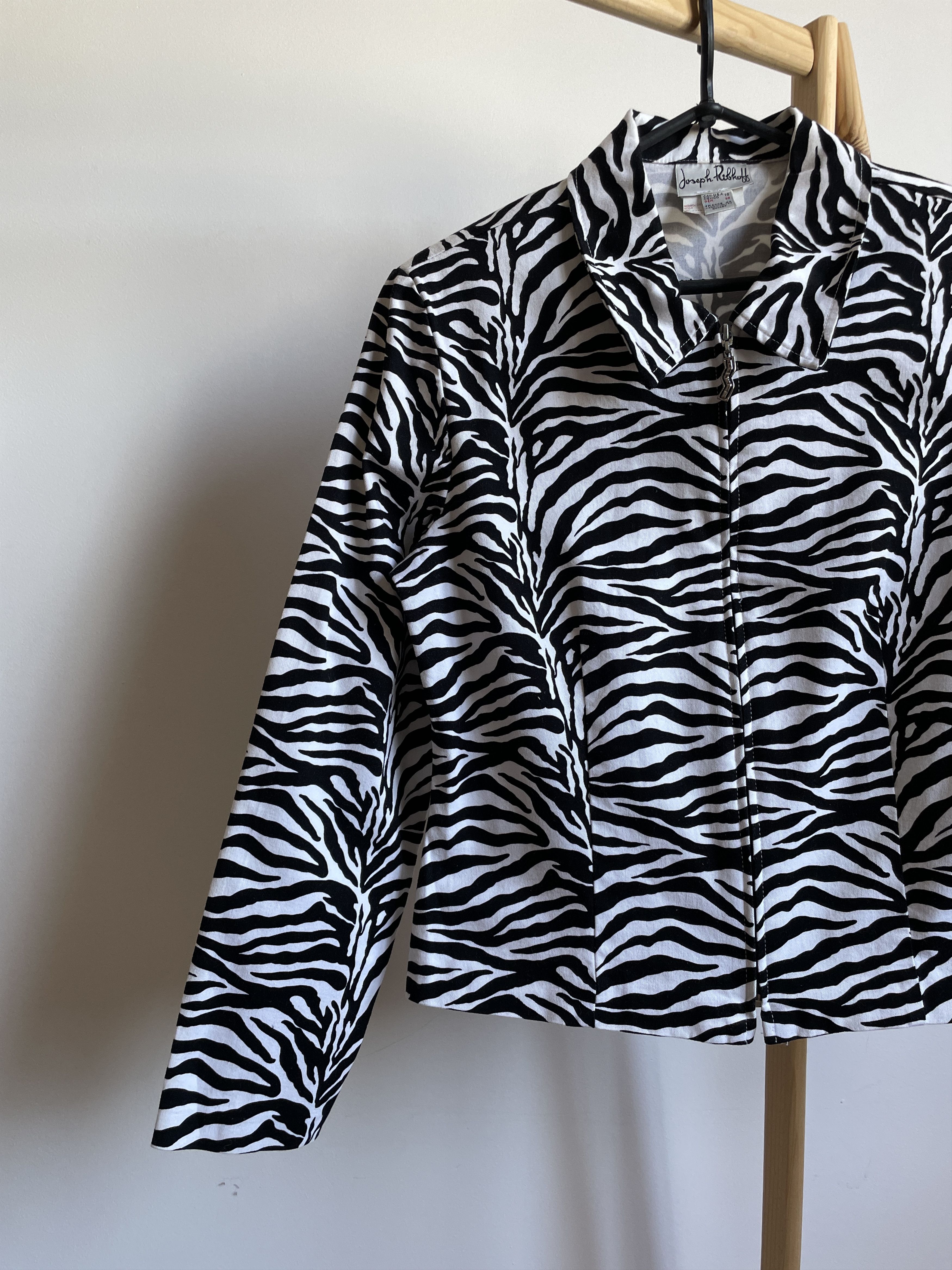 Joseph Ribkoff Joseph Ribkoff Vintage 90's Zebra Pattern Womens Jacket Size L / US 10 / IT 46 - 4 Thumbnail