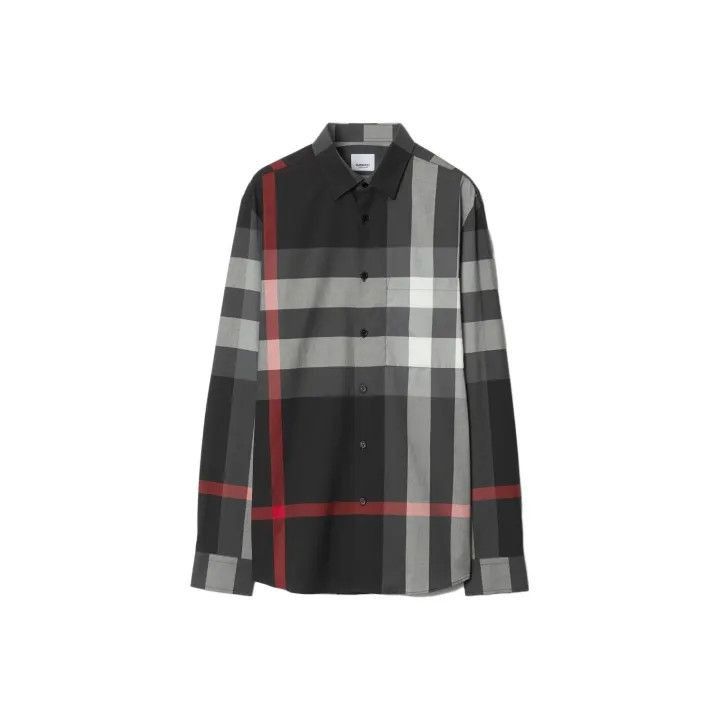 Burberry Burberry Burberry Check Cotton Shirt in Charcoal Color-250 Size US L / EU 52-54 / 3 - 1 Thumbnail