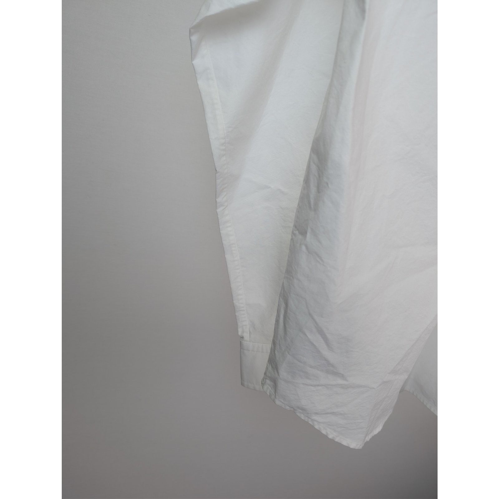 Balenciaga o1rshd1 Long-Sleeve Large Fit Cotton Poplin Shirt in White Size US XXL / EU 58 / 5 - 14 Thumbnail